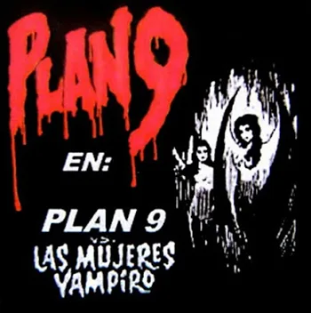 Official album cover art for the release Plan9 vs. Las Mujeres Vampiro by Plan9