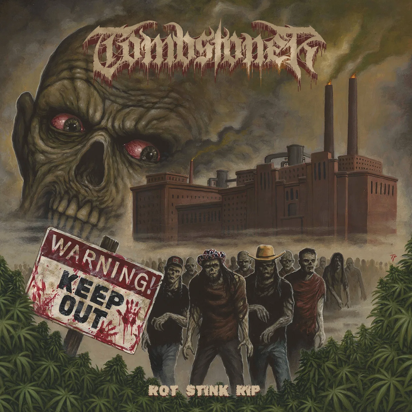 Official album cover art for the release Rot Stink Rip by Tombstoner