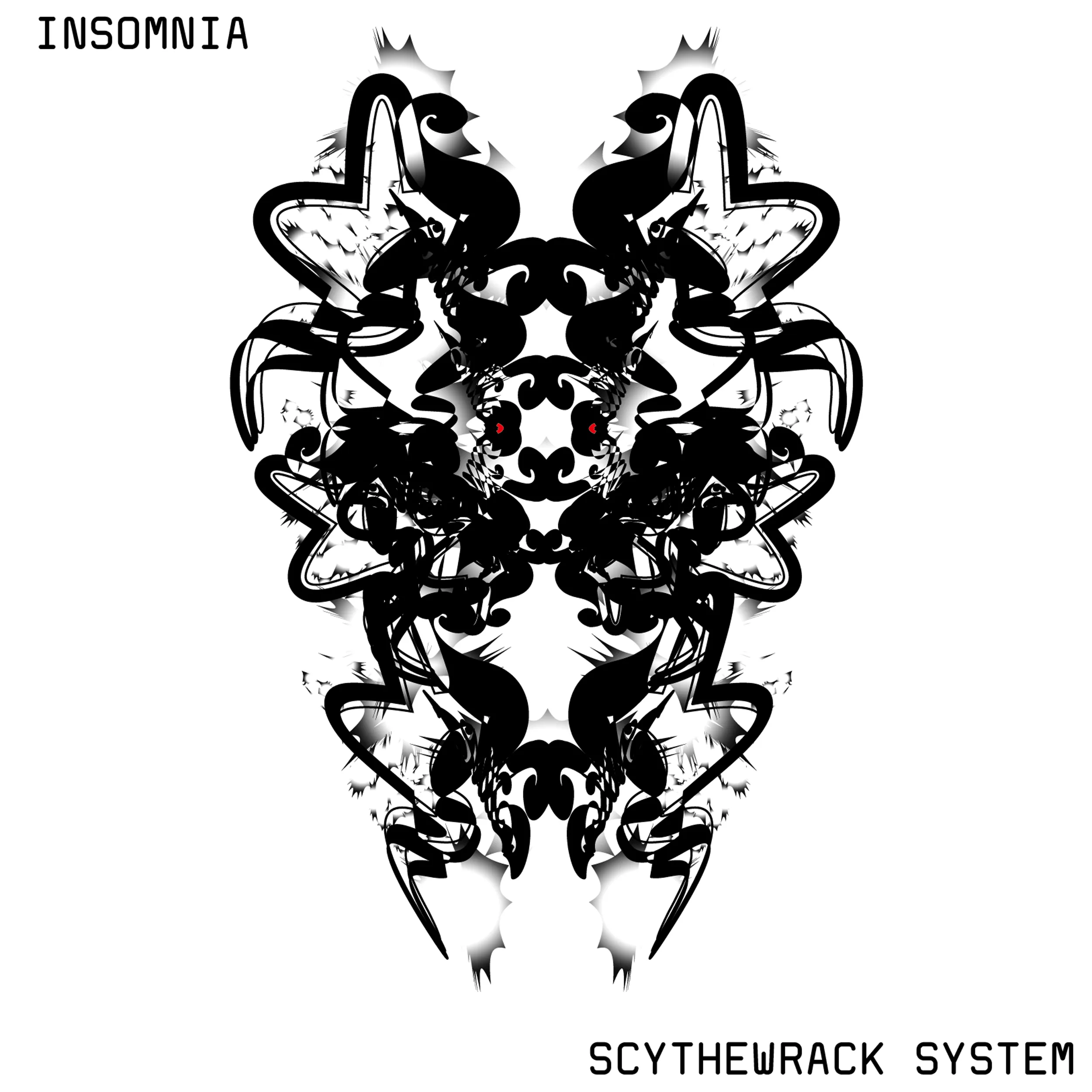 Official album cover art for the release INSOMNIA by SCYTHEWRACK SYSTEM