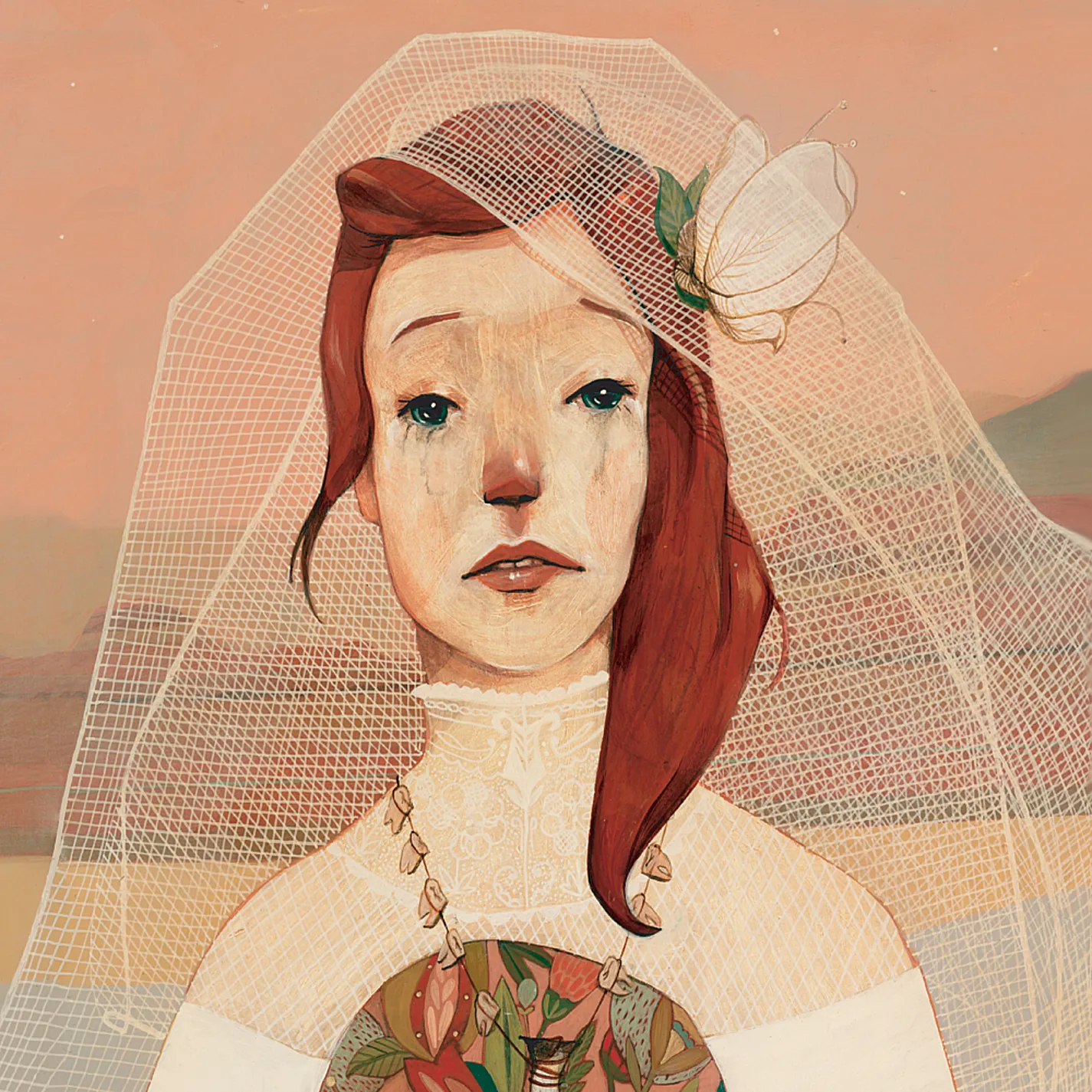 Official album cover art for the release The Fool in Her Wedding Gown by The Crane Wives