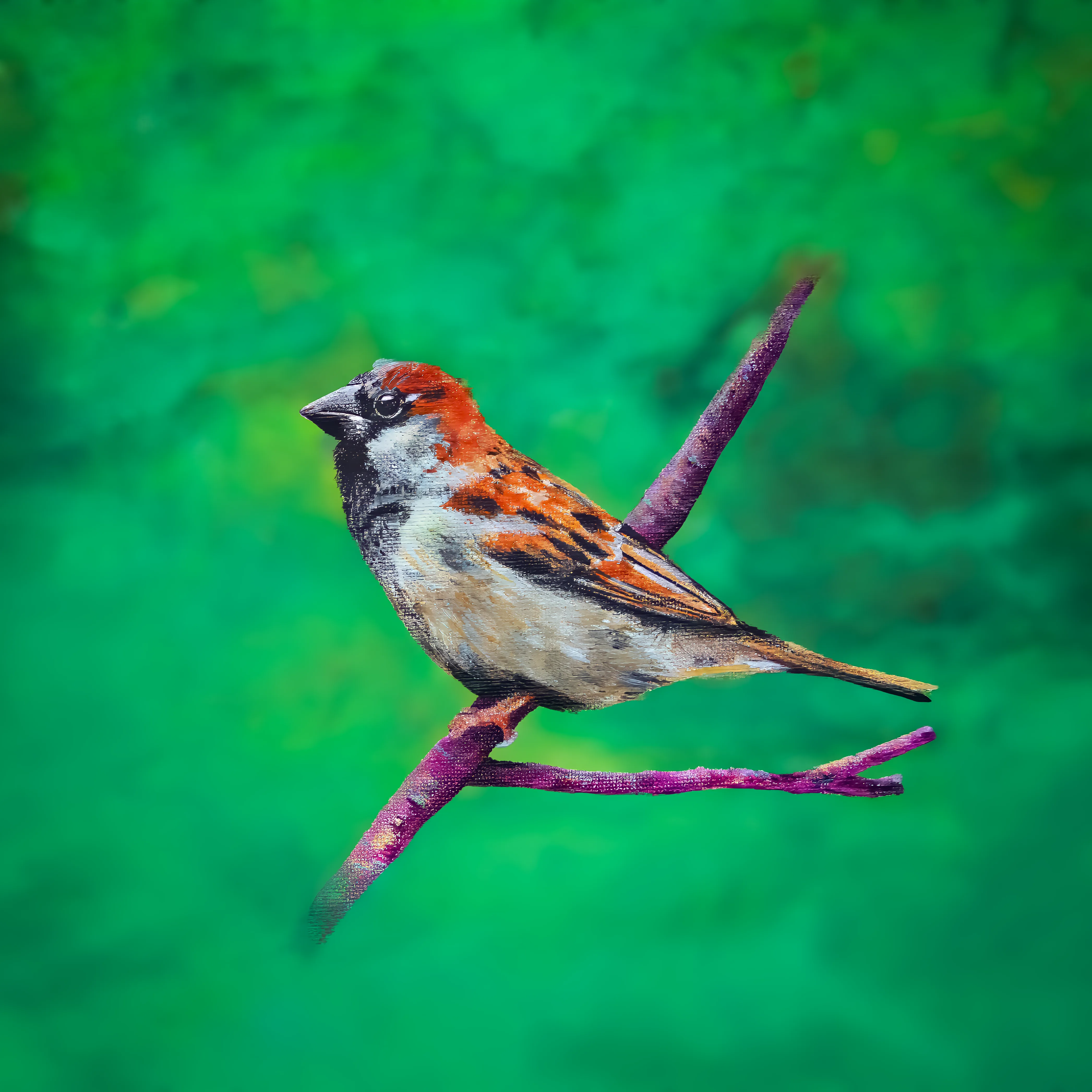 Official album cover art for the release Birds in the Background by Andy Dimond & the Wholesome Omens