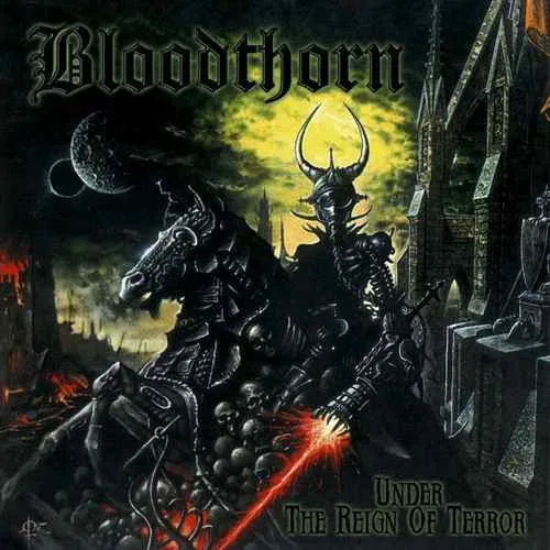 Official album cover art for the release Under the Reign of Terror by Bloodthorn