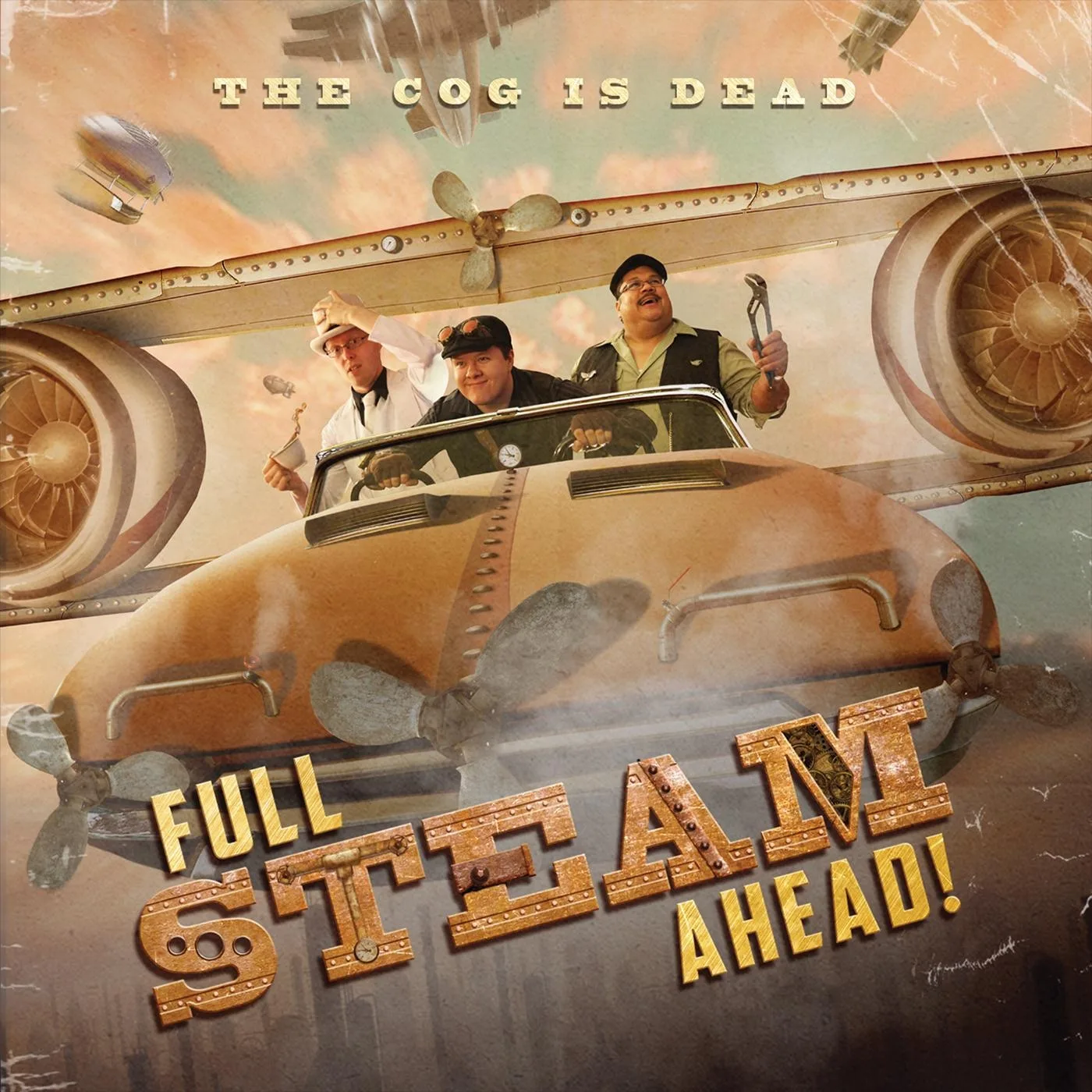 Official album cover art for the release Full Steam Ahead! by The Cog Is Dead