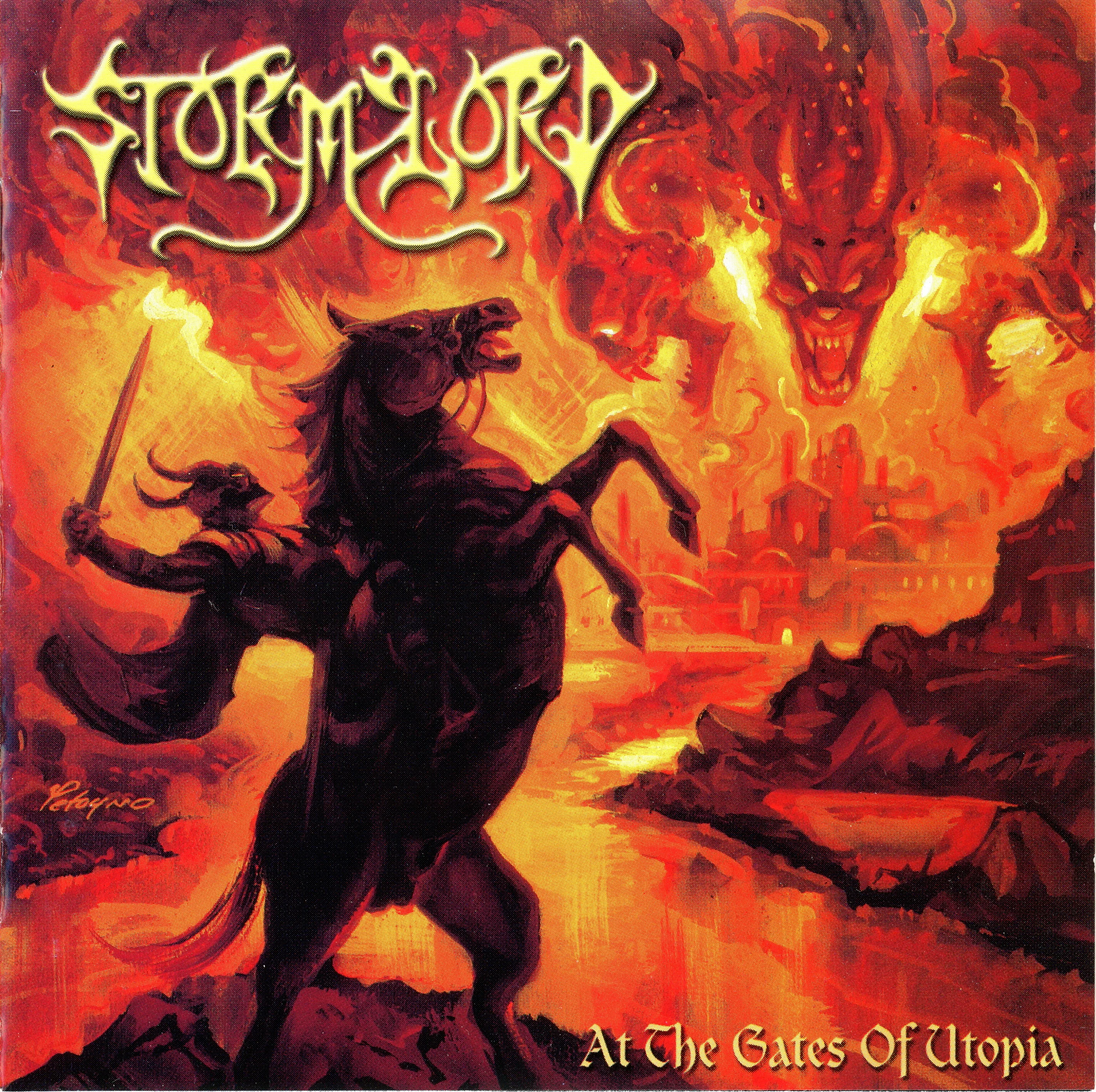 Official album cover art for the release At the Gates of Utopia by Stormlord