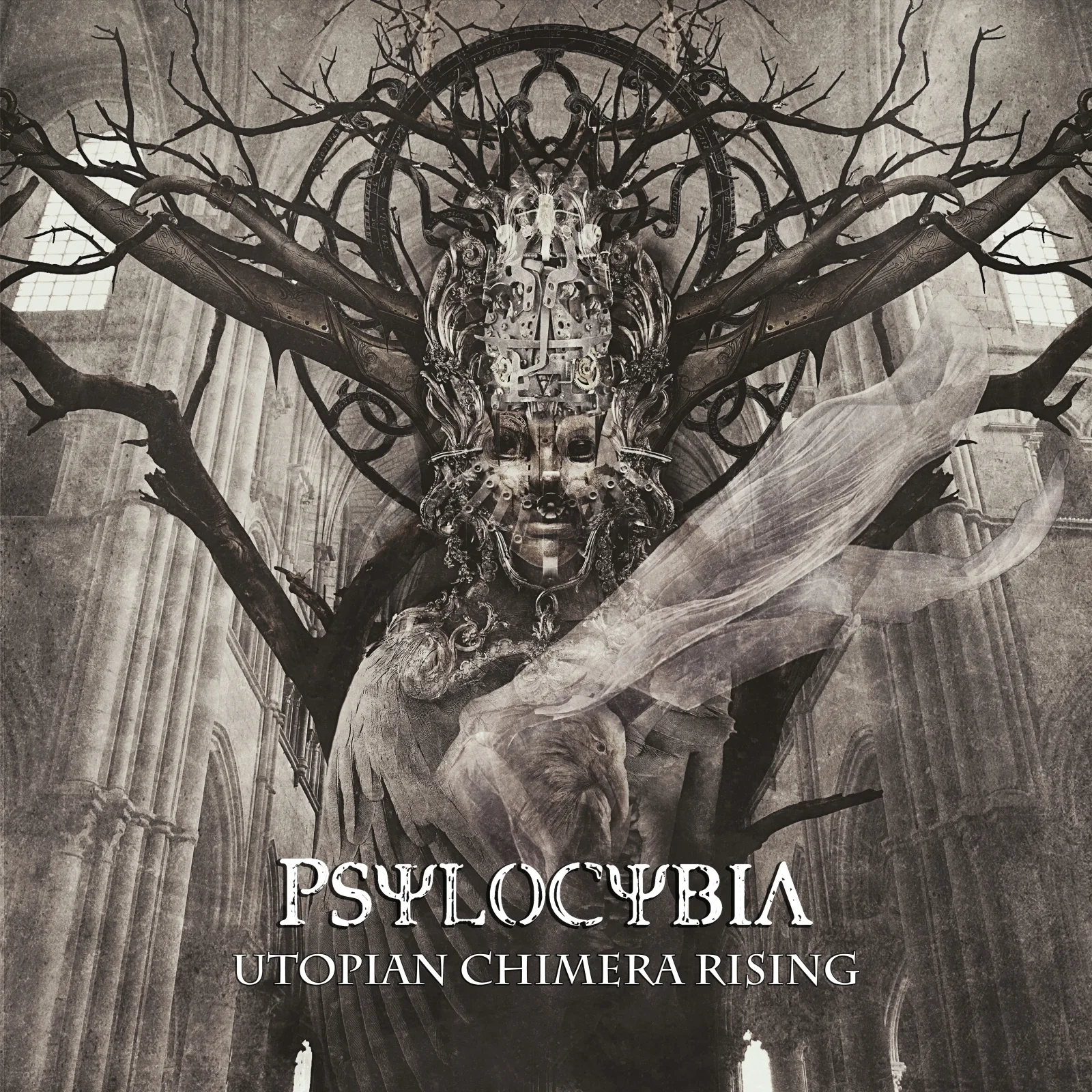 Official album cover art for the release Utopian Chimera Rising by Psylocybia