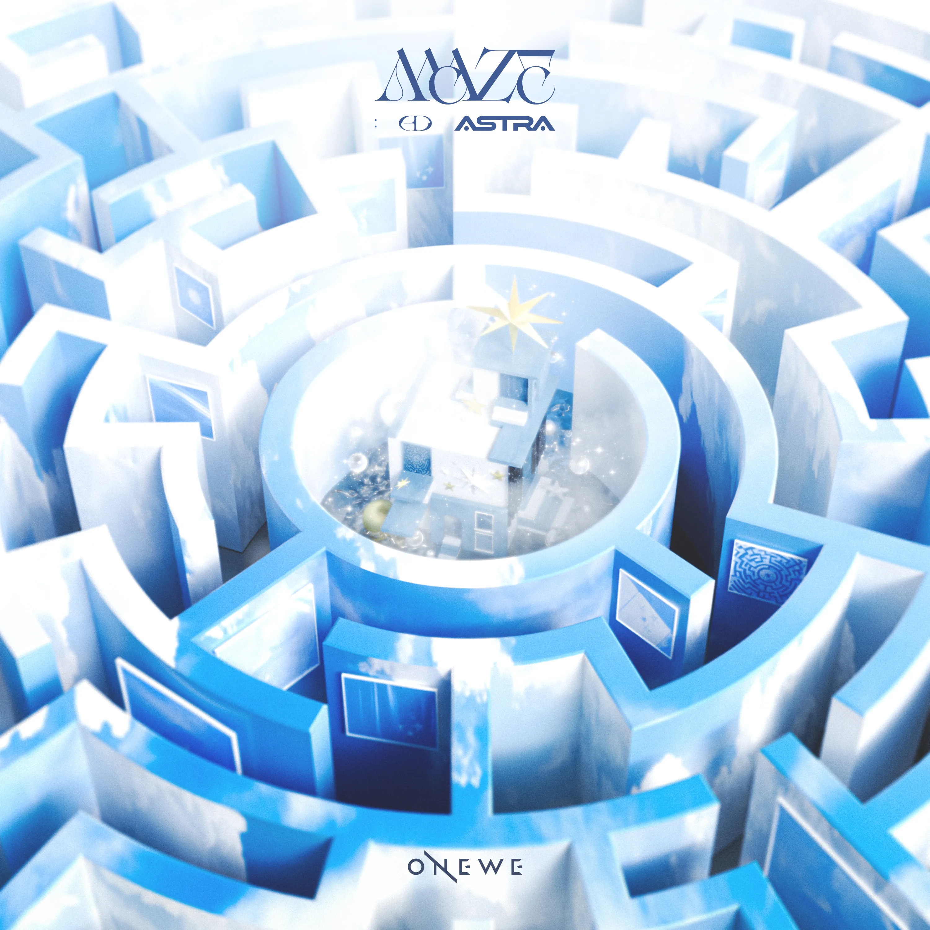 Official album cover art for the release MAZE : AD ASTRA by ONEWE