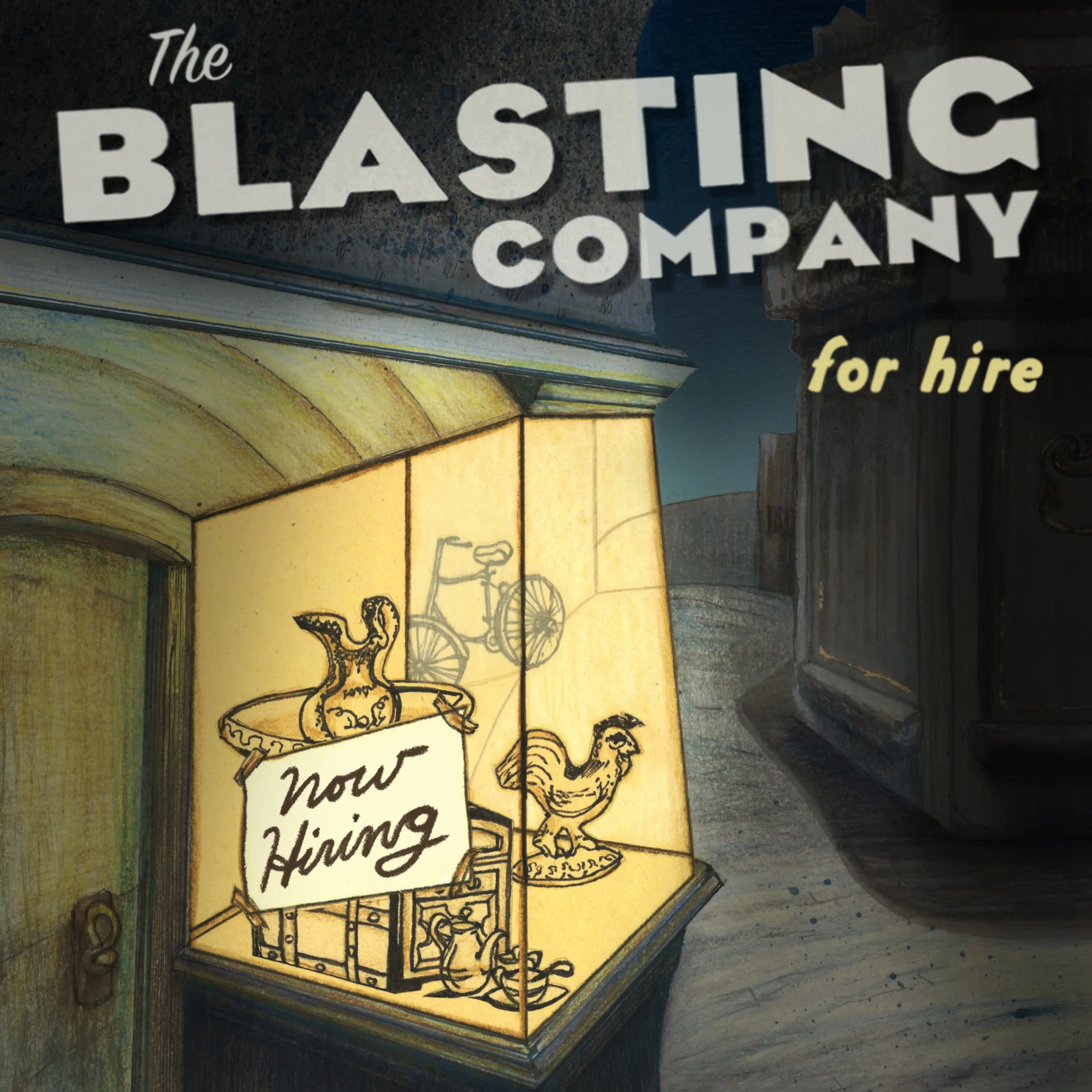 Official album cover art for the release For Hire by The Blasting Company