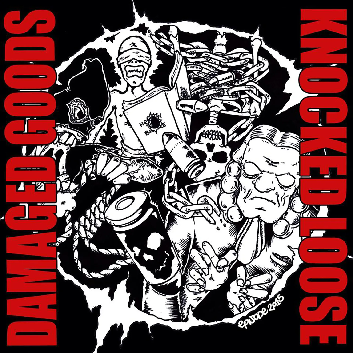 Official album cover art for the release Knocked Loose / Damaged Goods by Knocked Loose