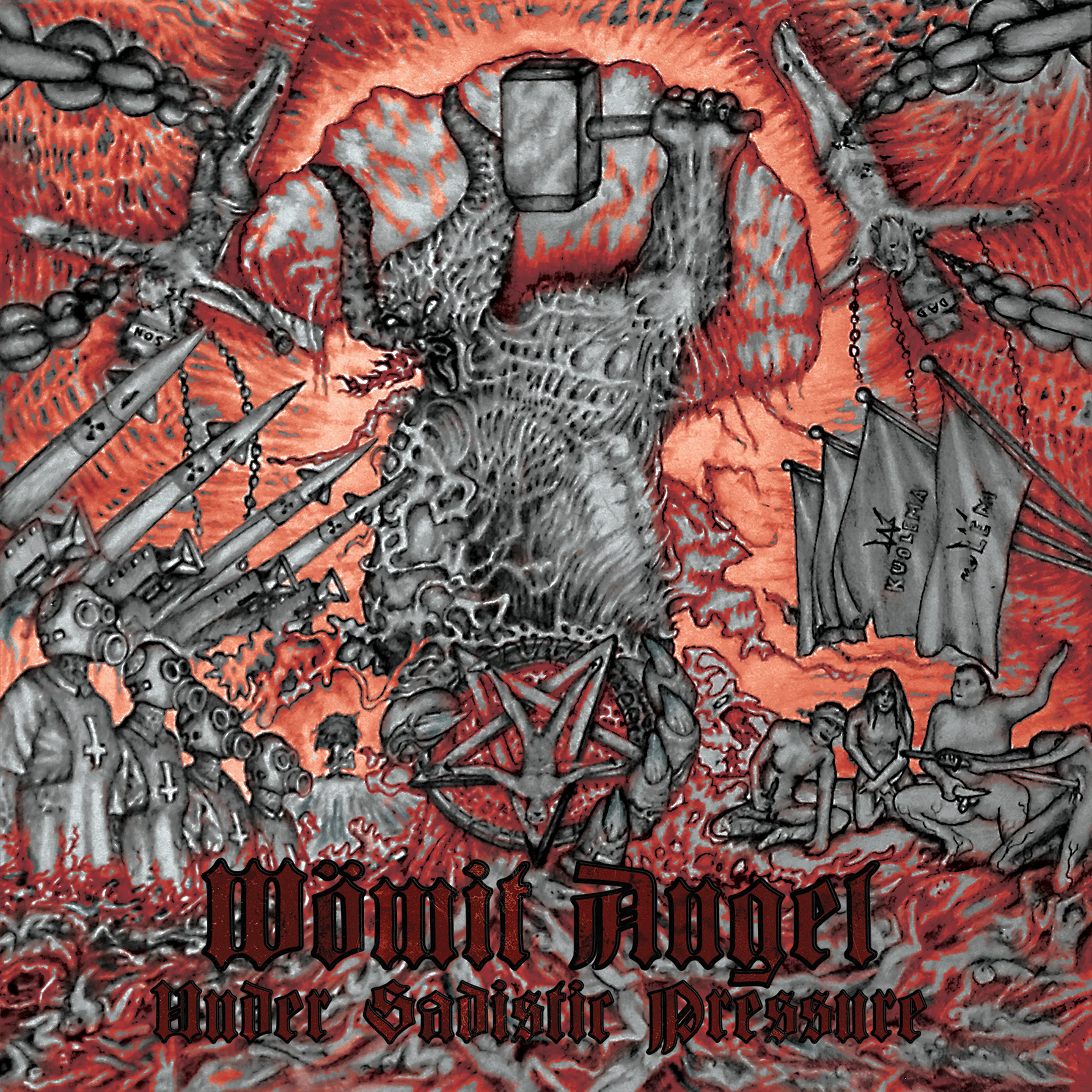 Official album cover art for the release Under Sadistic Pressure by Wömit Angel