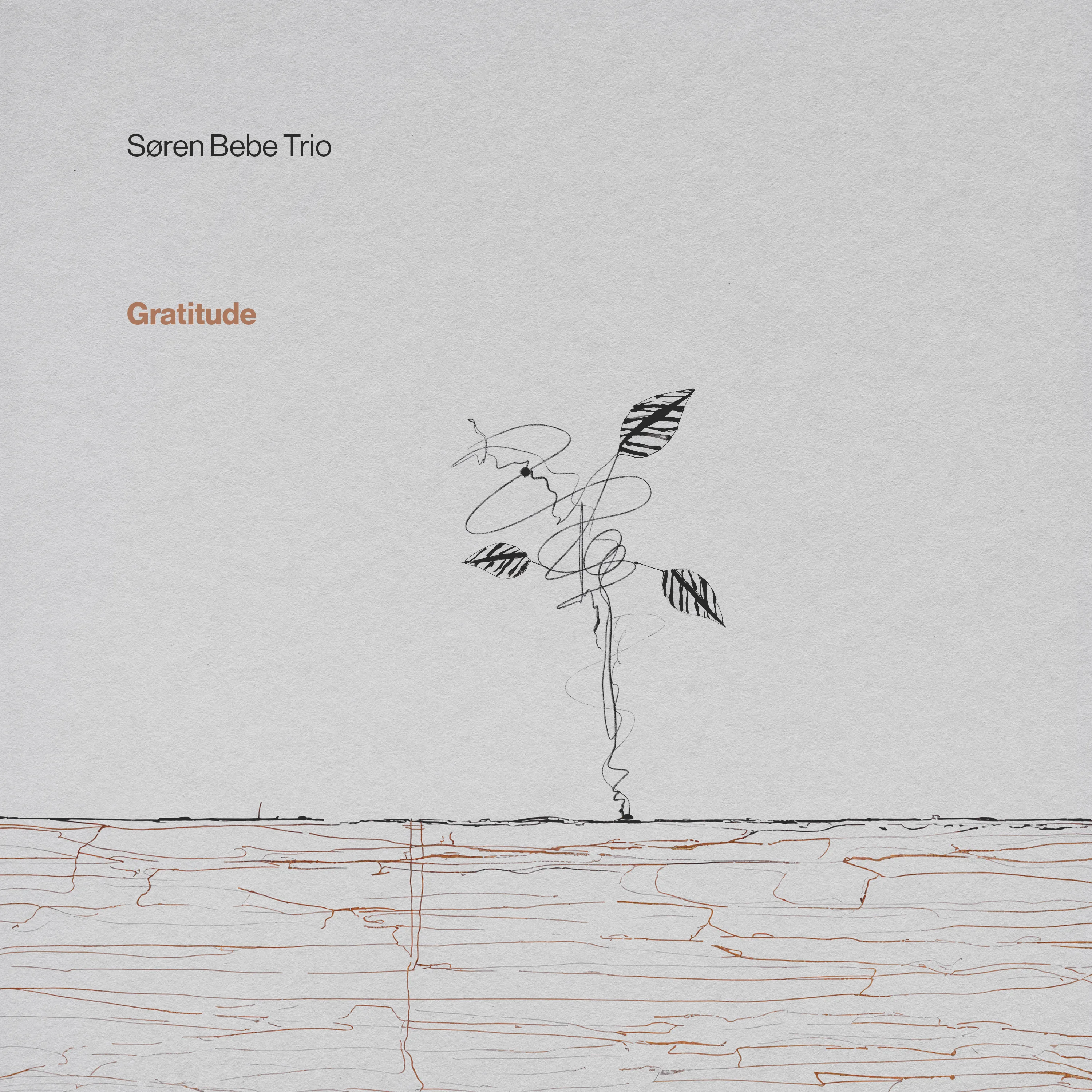 Official album cover art for the release Gratitude by Søren Bebe Trio