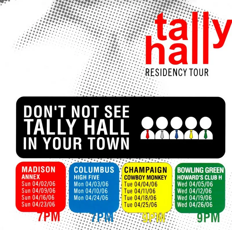 Official album cover art for the release Residency Tour by Tally Hall