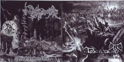Official album cover art for the release Schlachten der Ehre / Mit uns das Blut by Antiphrasis