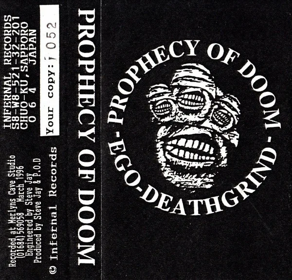 Official album cover art for the release Ego Death Grind by Prophecy of Doom