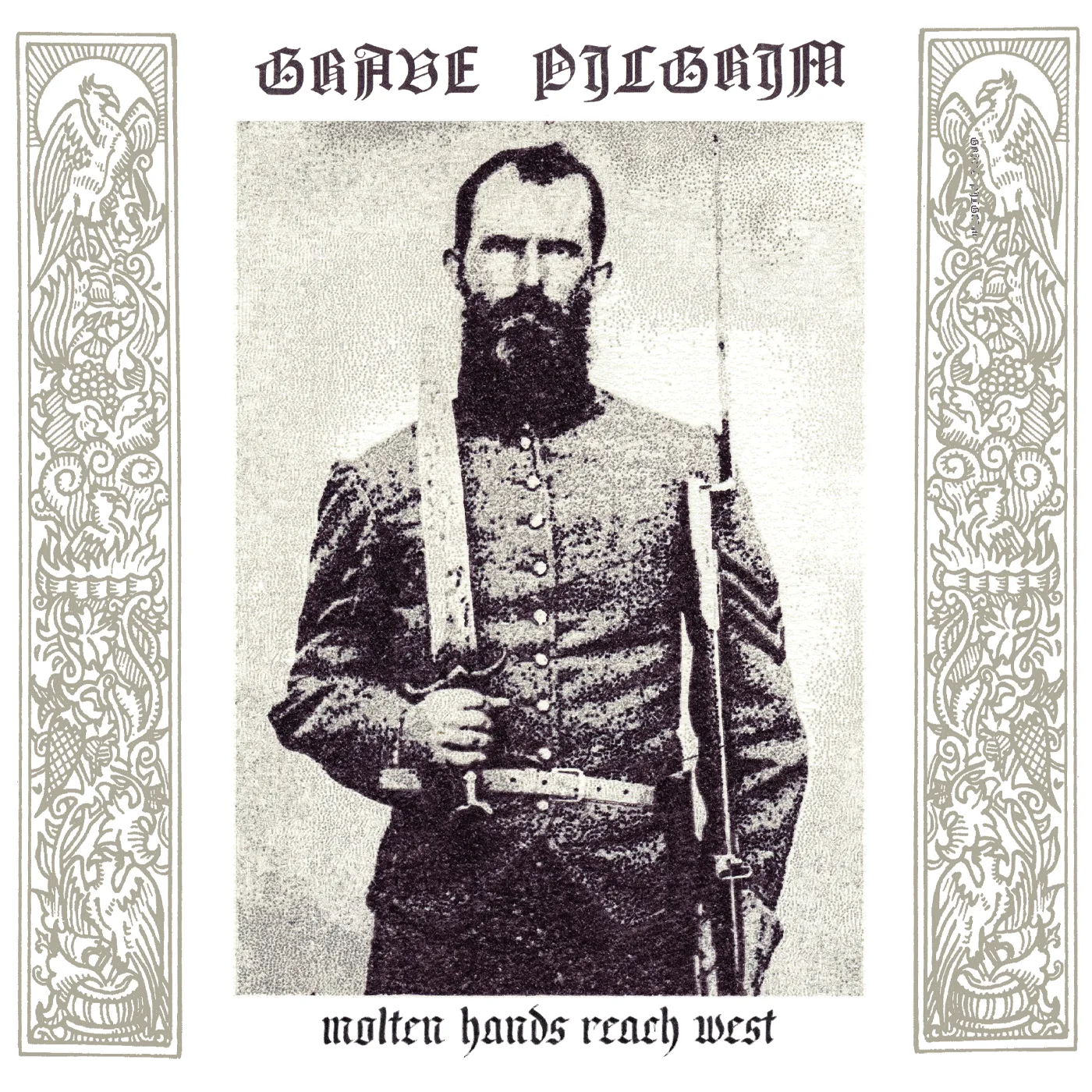 Official album cover art for the release Molten Hands Reach West by Grave Pilgrim