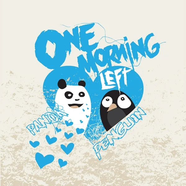 Official album cover art for the release Panda <3 Penguin Vol. 1 by One Morning Left