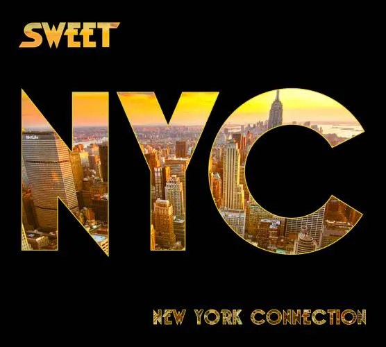 Official album cover art for the release New York Connection by Andy Scott’s Sweet