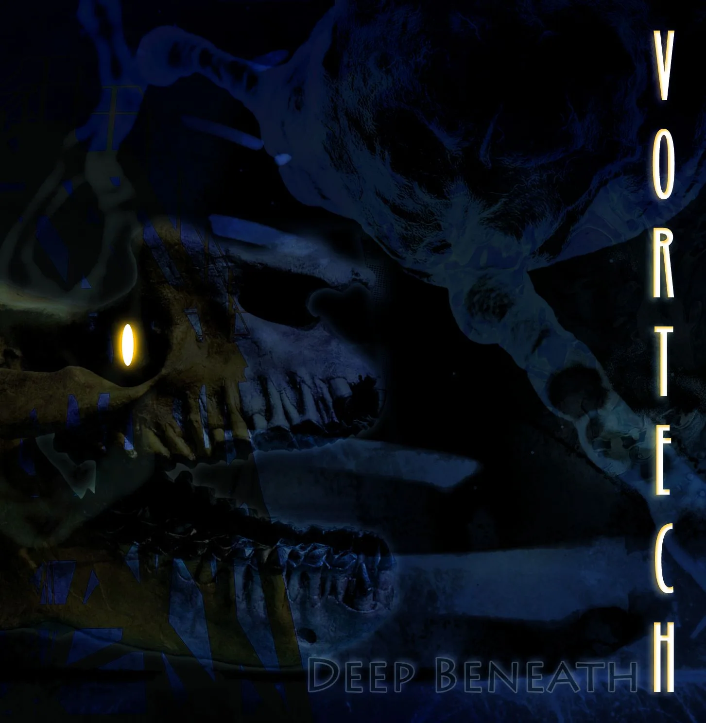 Official album cover art for the release Deep Beneath by Vortech