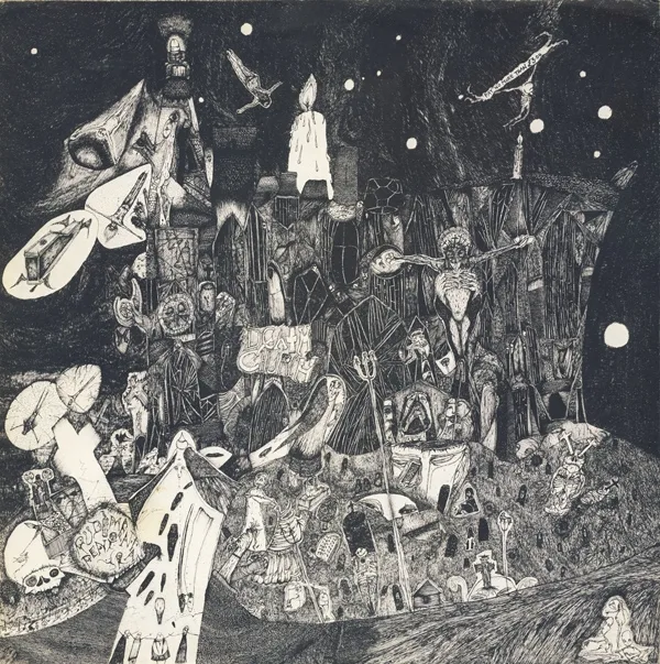 Official album cover art for the release Death Church by Rudimentary Peni