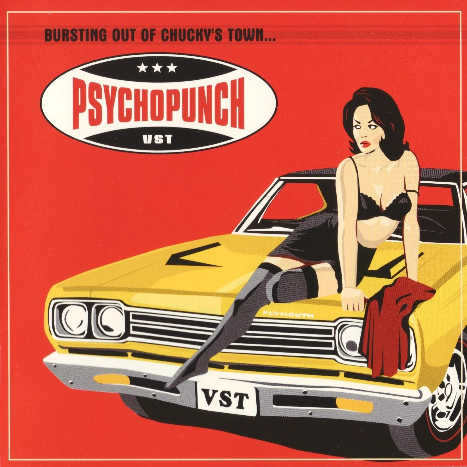 Official album cover art for the release Bursting Out of Chucky’s Town by Psychopunch