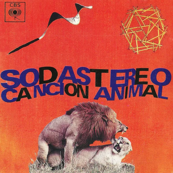 Official album cover art for the release Canción animal by Soda Stereo