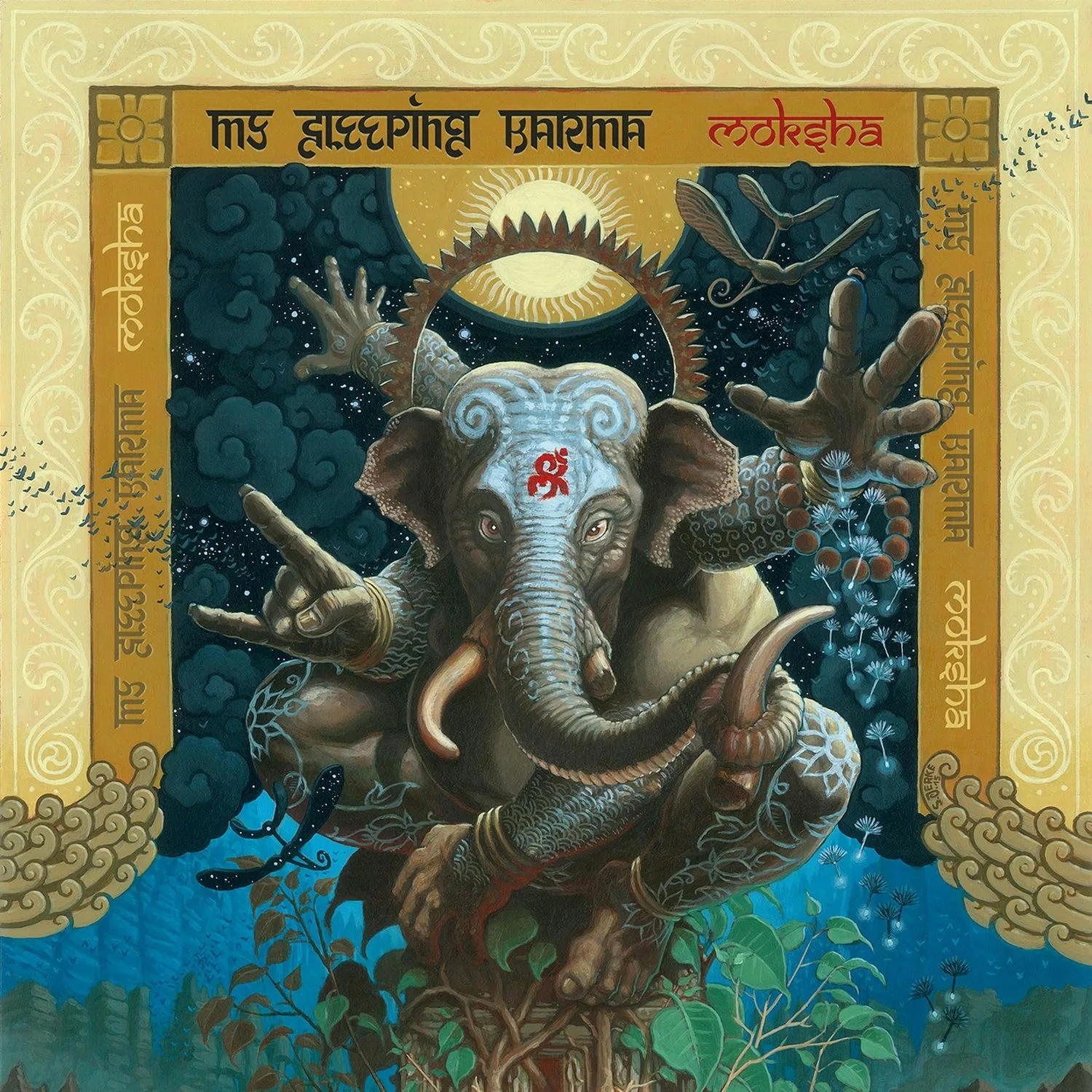 Official album cover art for the release Moksha by My Sleeping Karma