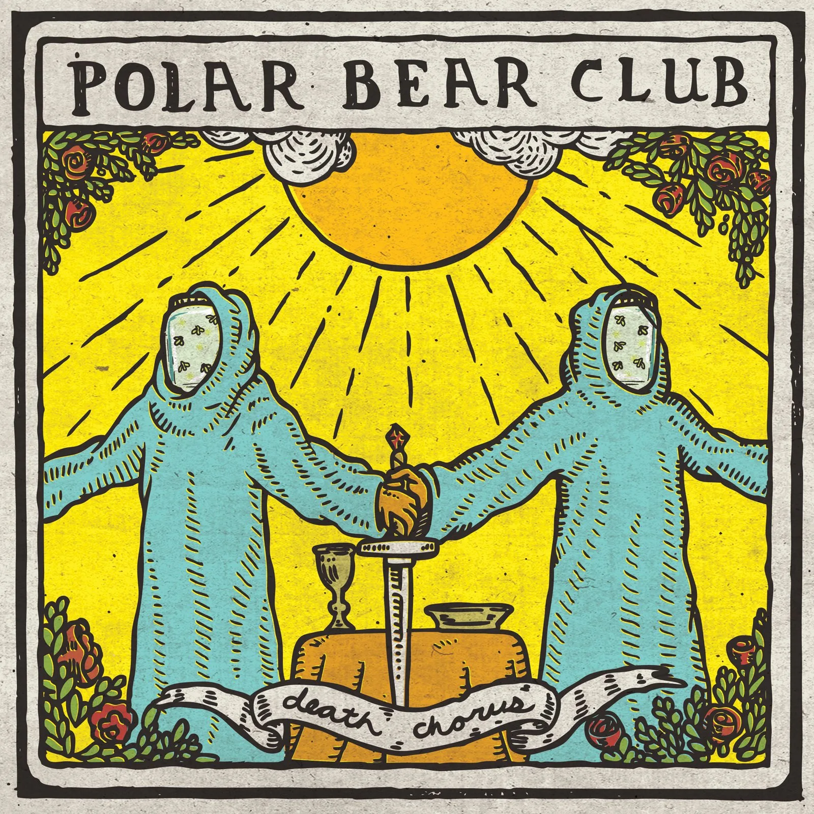 Official album cover art for the release Death Chorus by Polar Bear Club