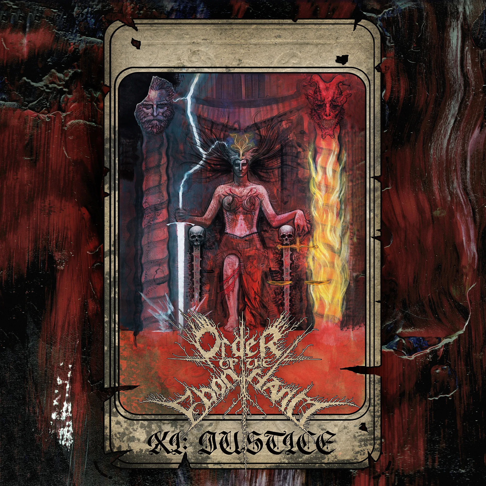 Official album cover art for the release XI: Justice by Order of the Ebon Hand