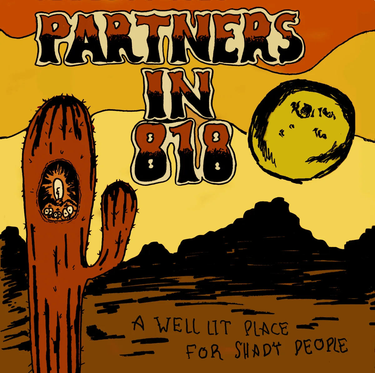 Official album cover art for the release A Well Lit Place for Shady People by Partners in 818
