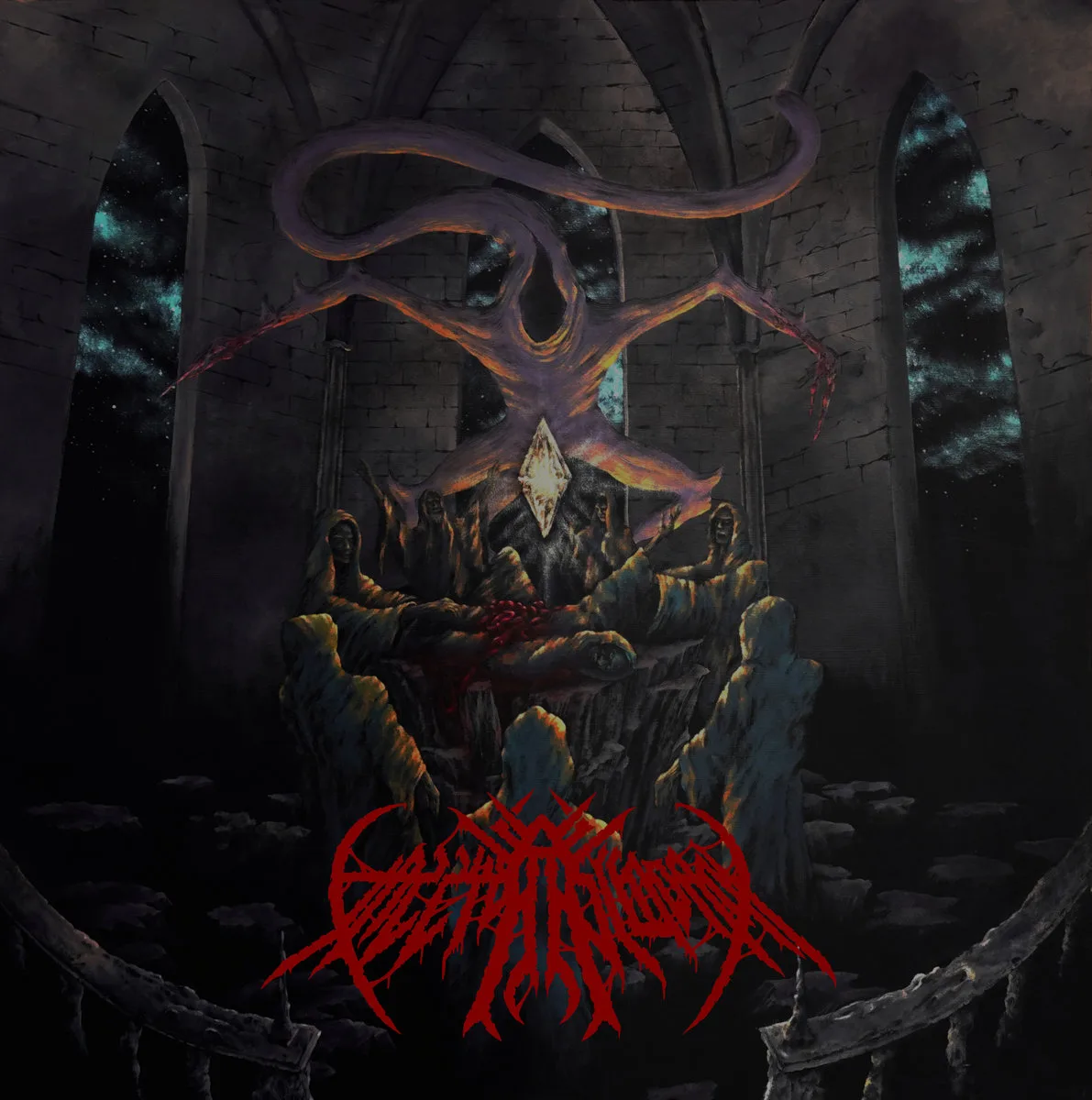 Official album cover art for the release Chronicles of the Doomed Worlds - Part II. Deacons of Abhorrence by Abyssal Ascendant