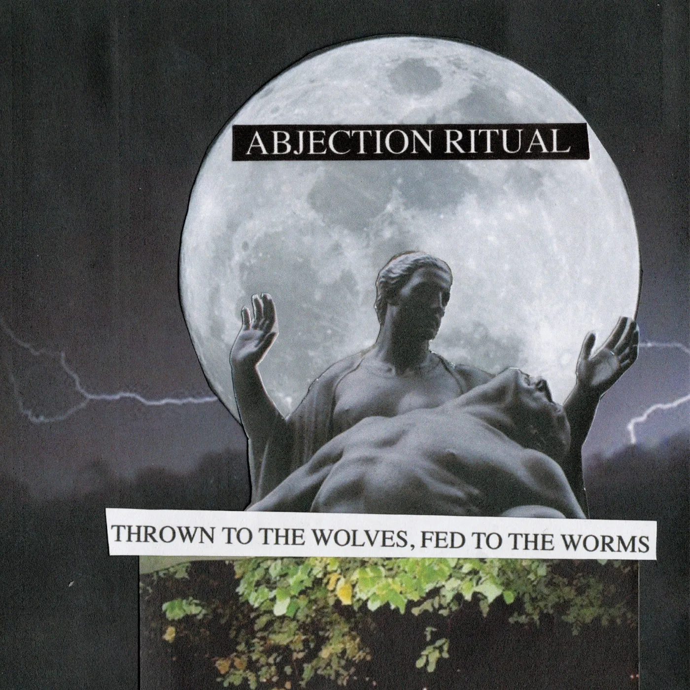 Official album cover art for the release Thrown to the Wolves, Fed to the Worms by Abjection Ritual