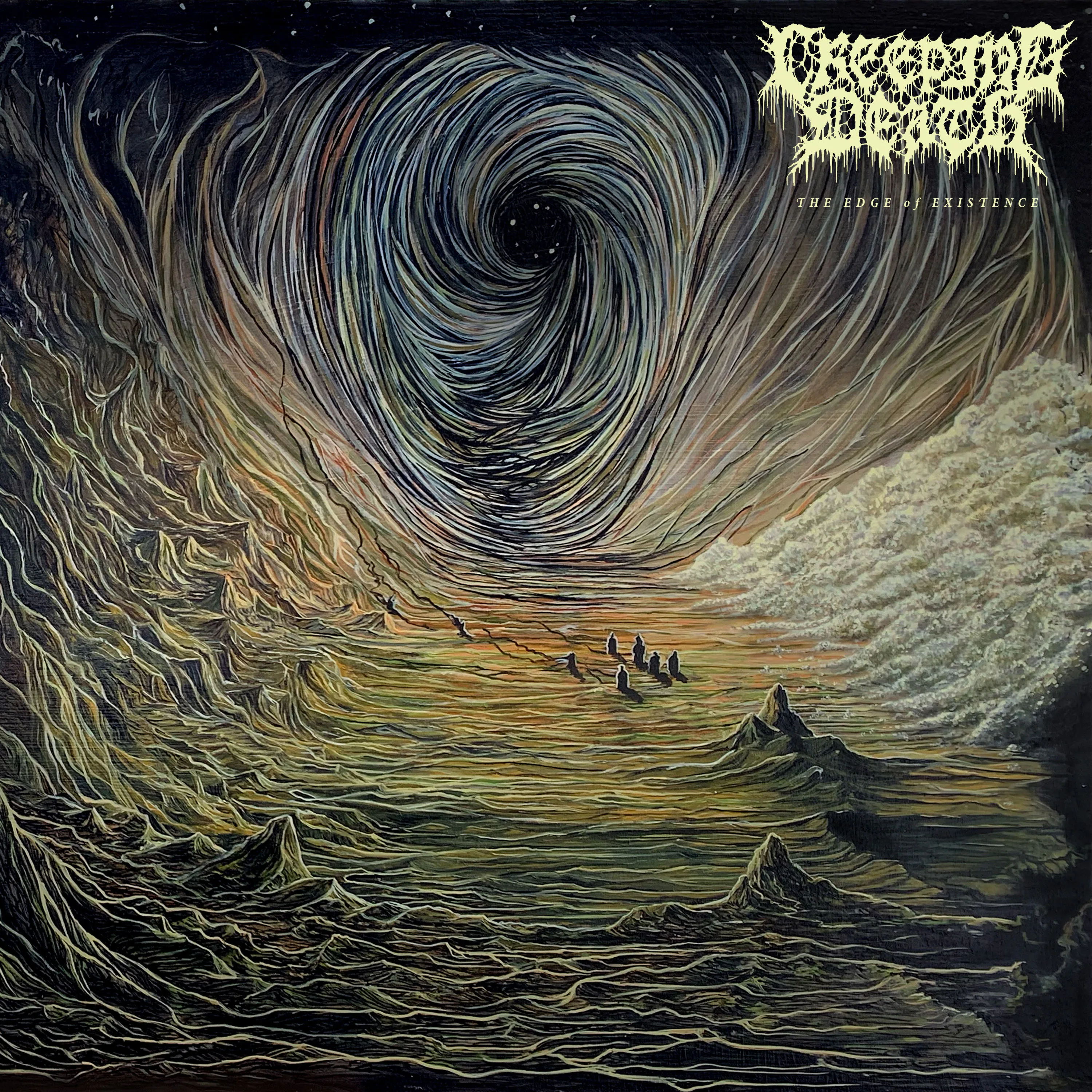 Official album cover art for the release The Edge of Existence by Creeping Death
