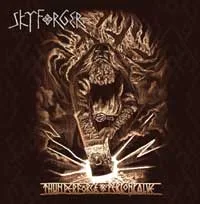 Official album cover art for the release Pērkoņkalve by Skyforger