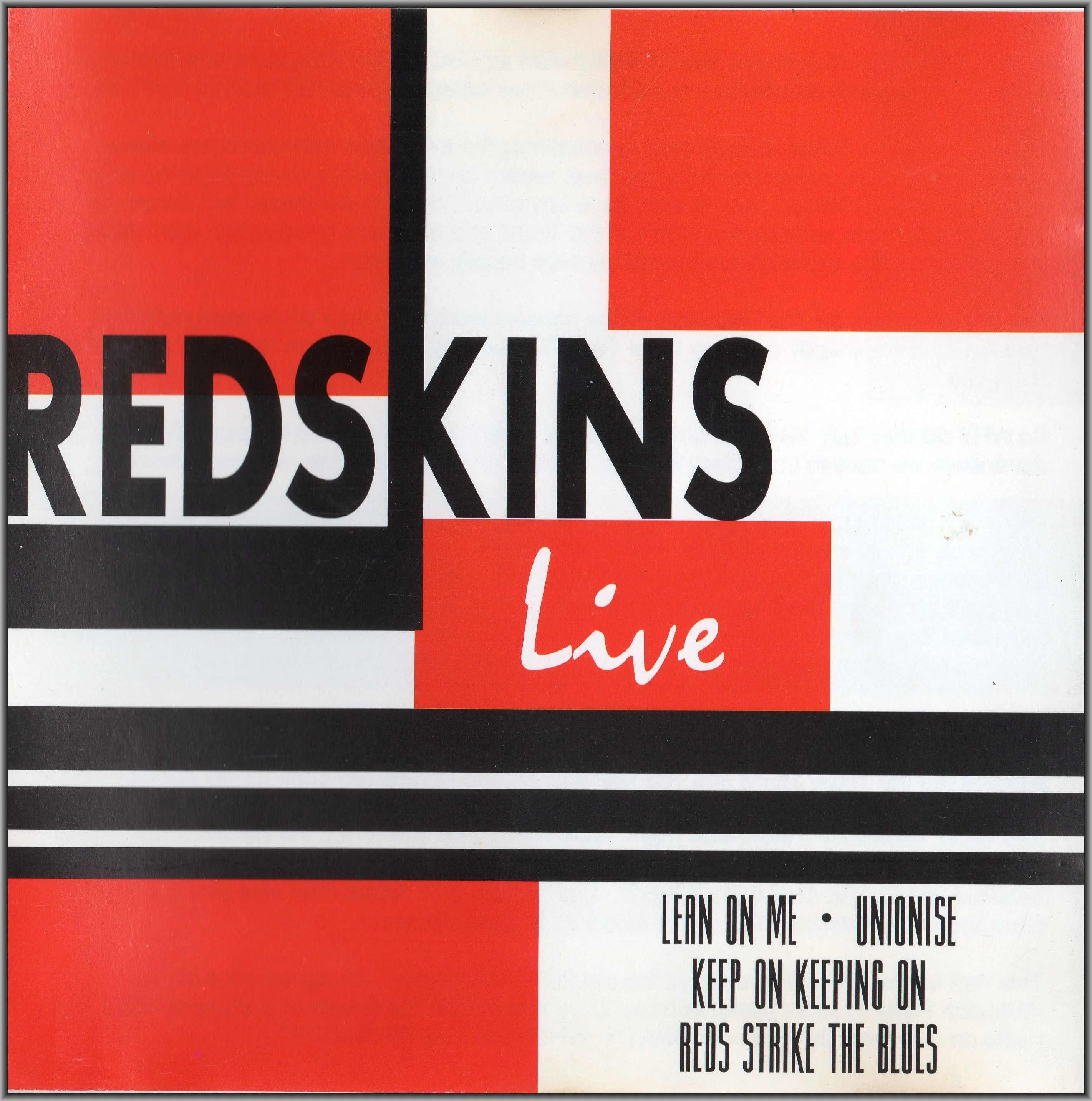 Official album cover art for the release Redskins Live by The Redskins