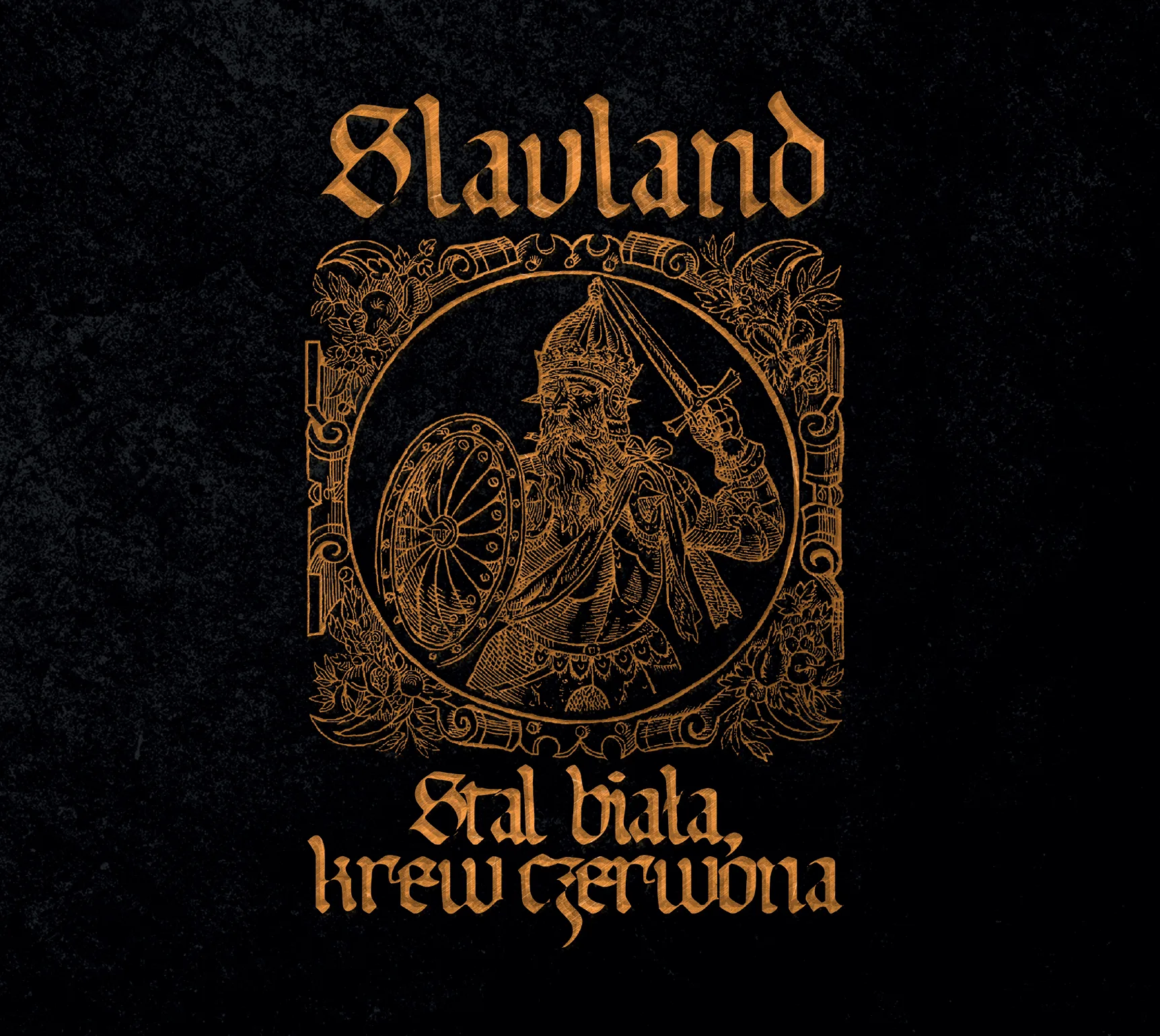 Official album cover art for the release Stal biała, krew czerwona by Slavland