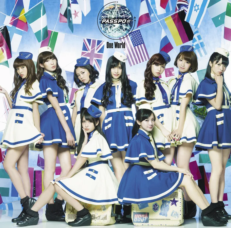 Official album cover art for the release One World by PASSPO☆