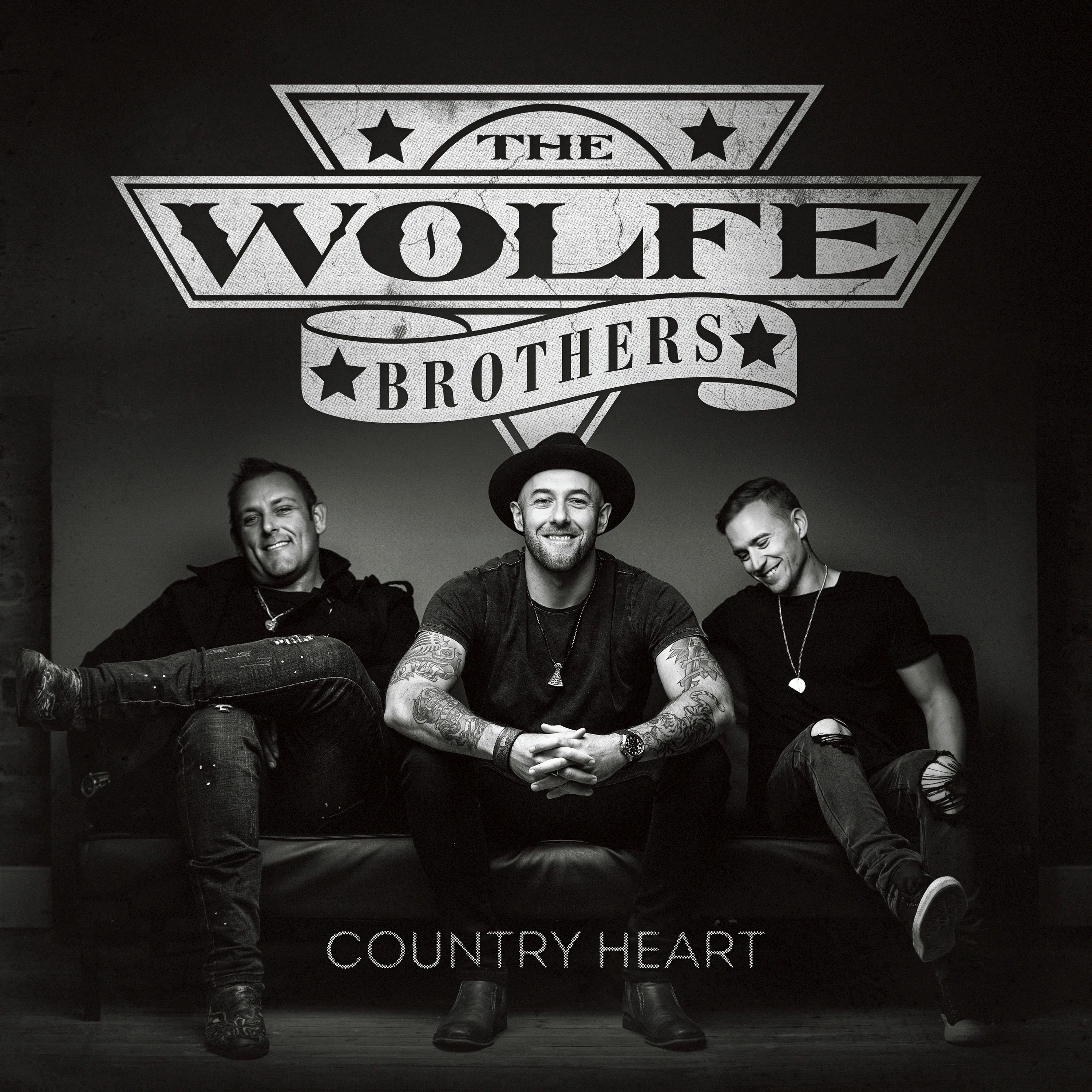 Official album cover art for the release Country Heart by The Wolfe Brothers