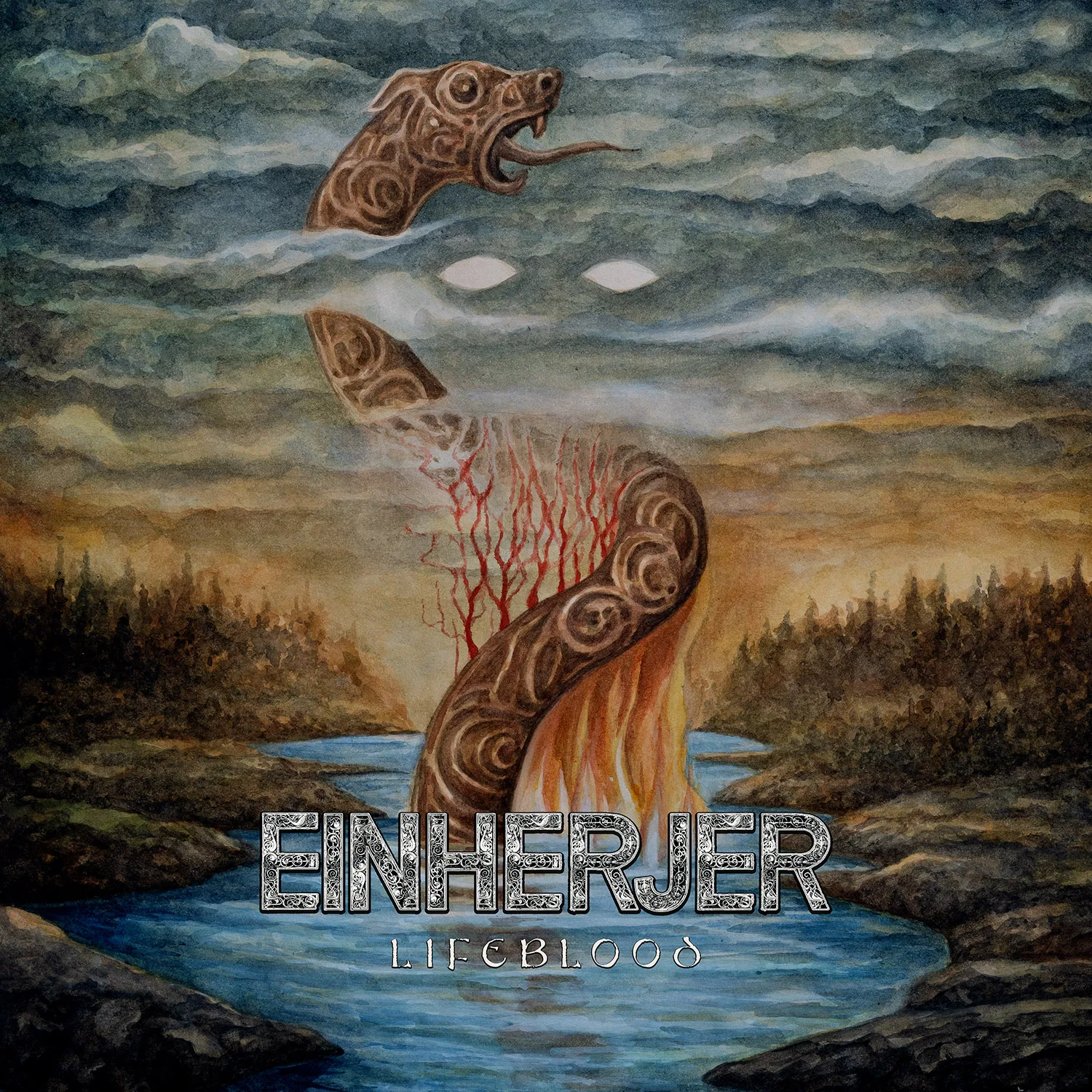 Official album cover artwork for Lifeblood by Einherjer