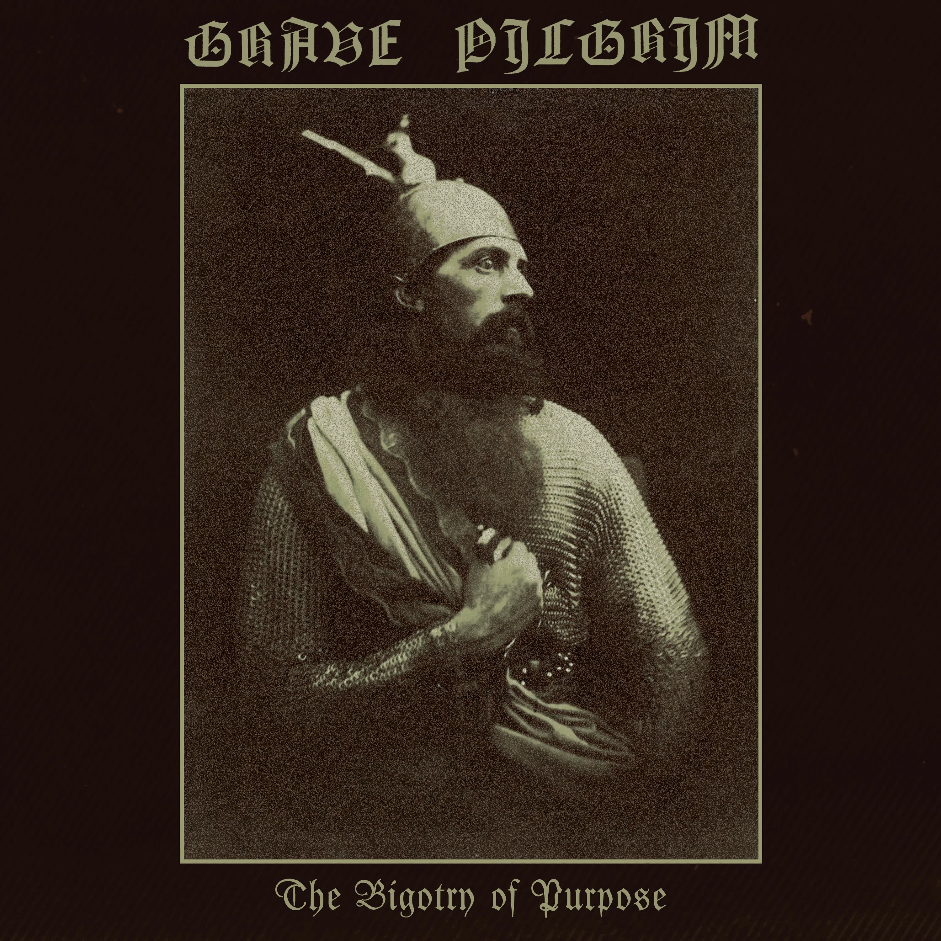 Official album cover art for the release The Bigotry of Purpose by Grave Pilgrim