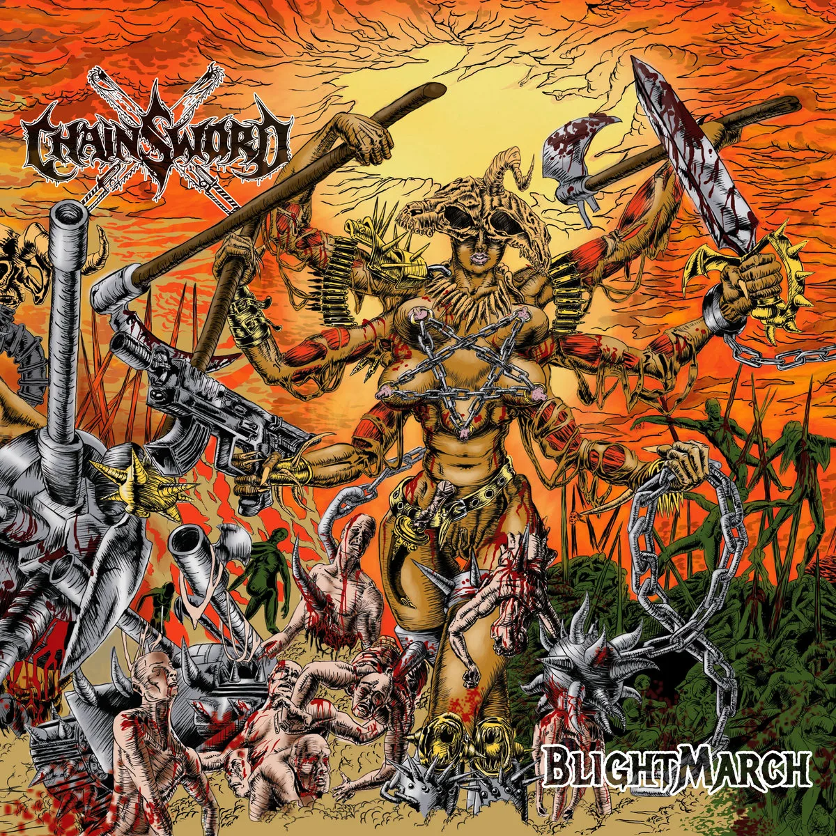 Official album cover art for the release Blightmarch by Chainsword