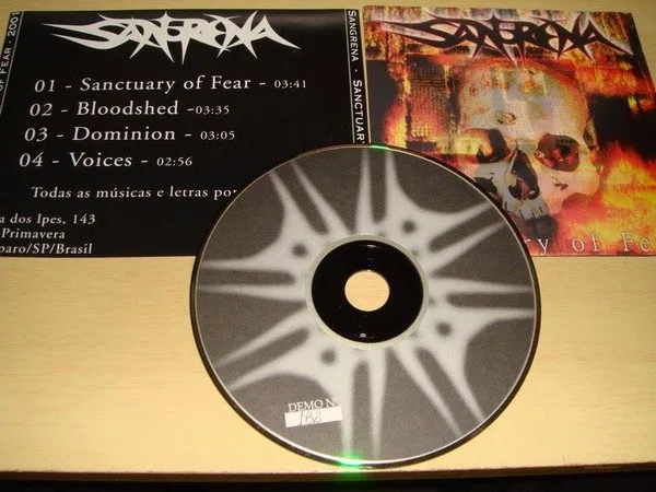Official album cover art for the release Sanctuary of Fear by Sangrena