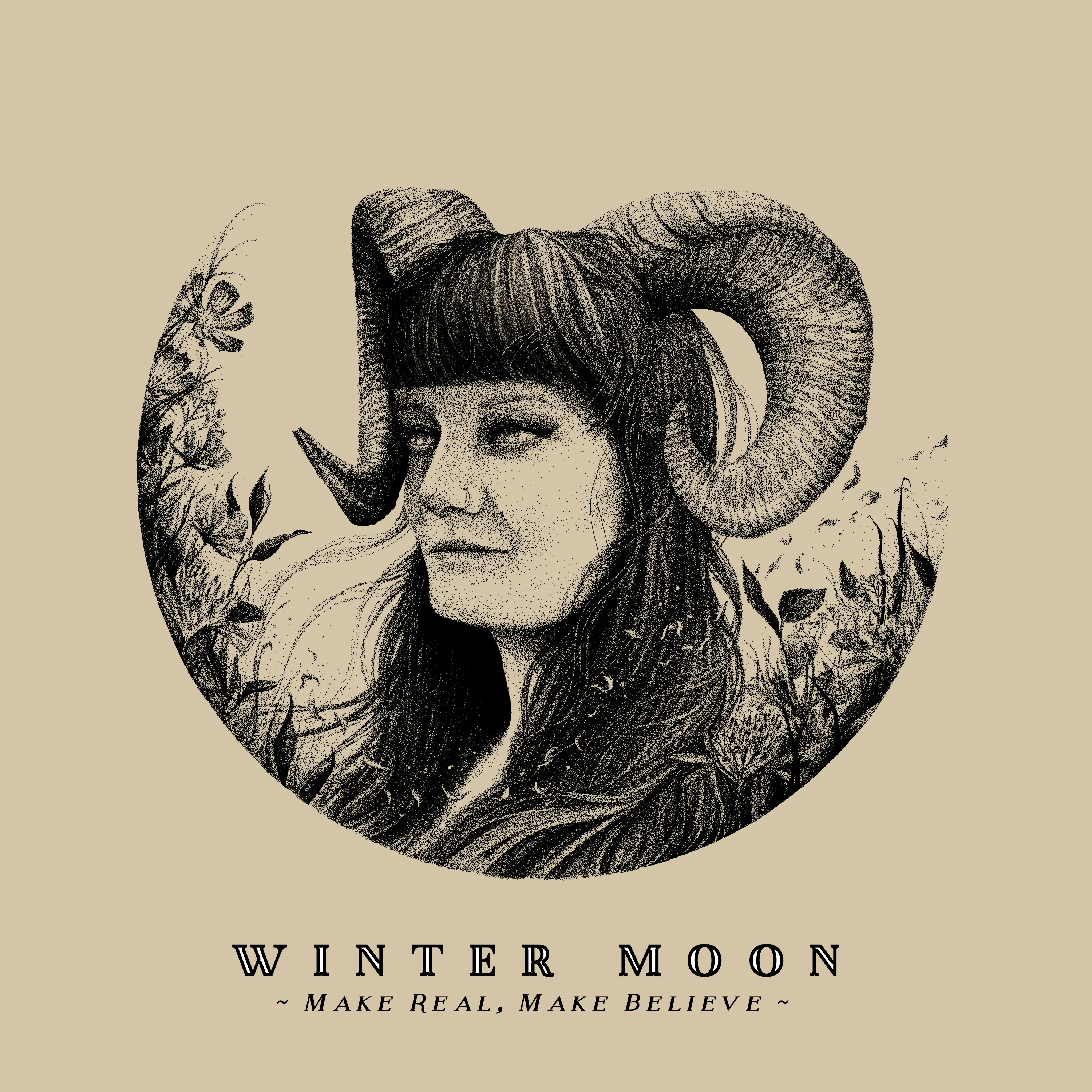 Official album cover art for the release Make Real Make Believe by Winter Moon