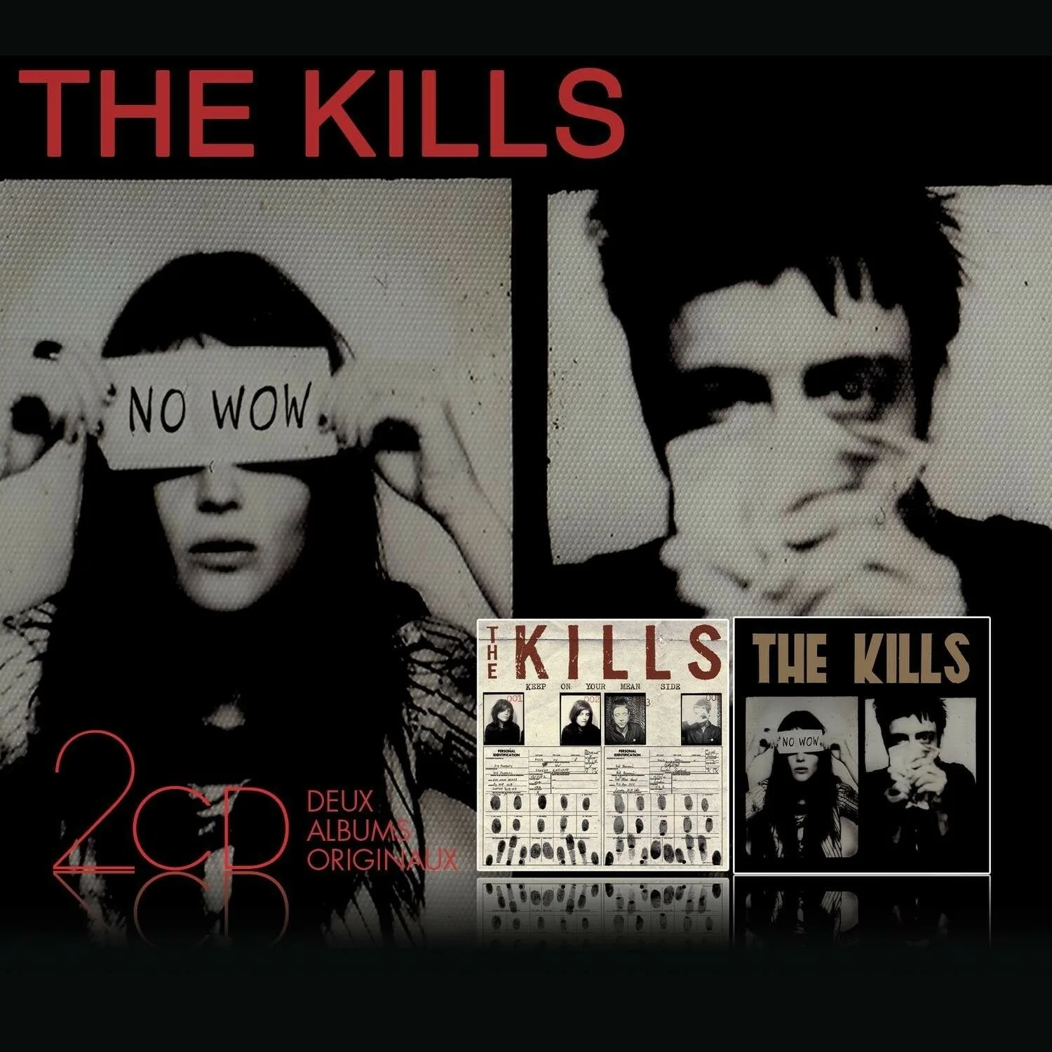 Official album cover art for the release No Wow / Keep on Your Mean Side by The Kills