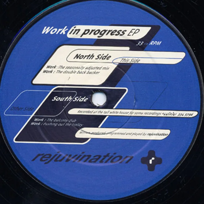 Official album cover art for the release Work in Progress EP by Rejuvination