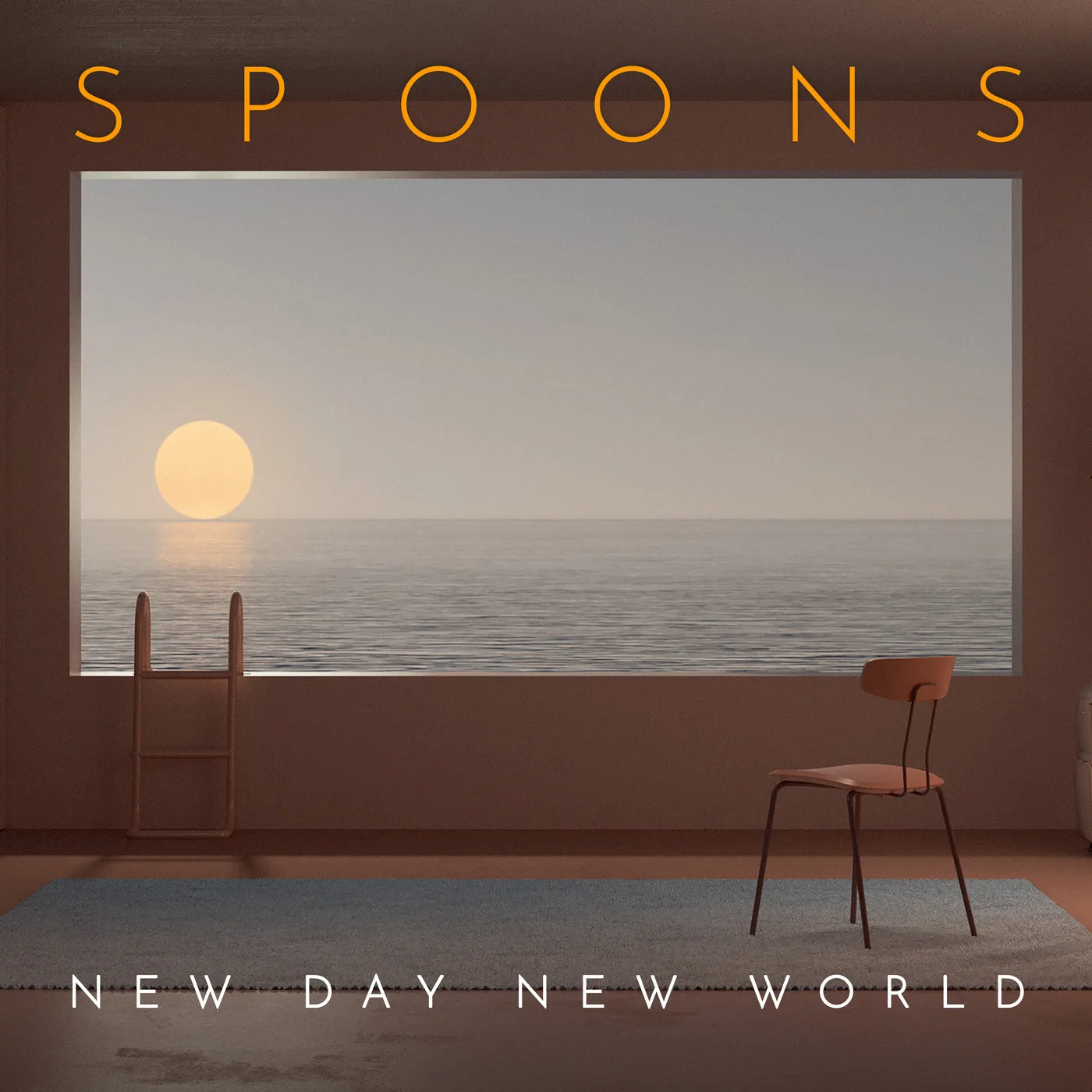 Official album cover art for the release New Day New World by Spoons