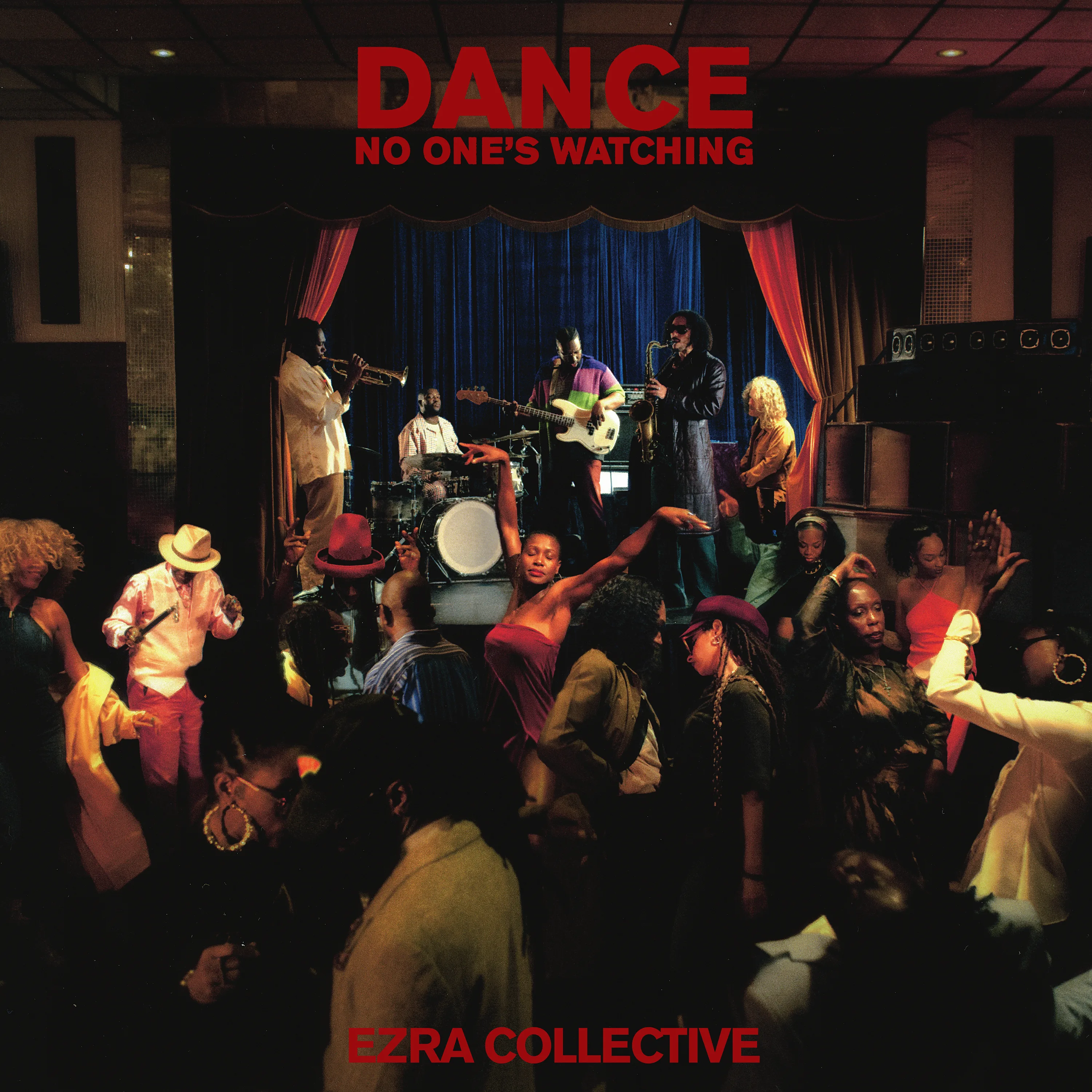 Official album cover art for the release Dance, No One’s Watching by Ezra Collective