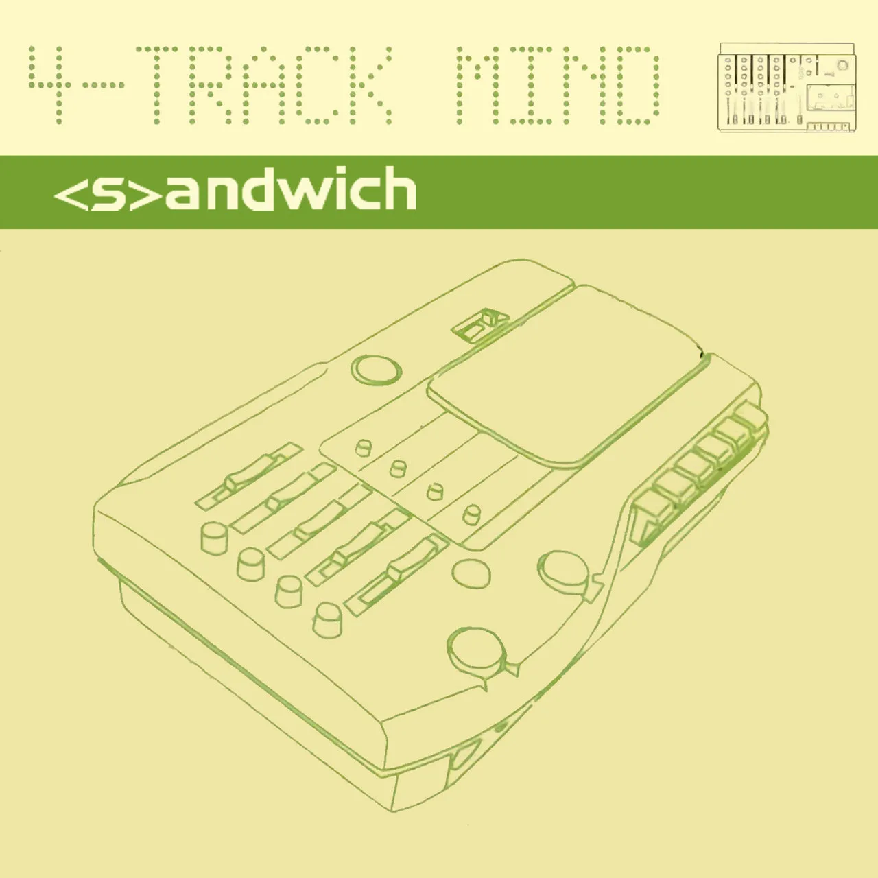 Official album cover art for the release 4 Track Mind by Sandwich