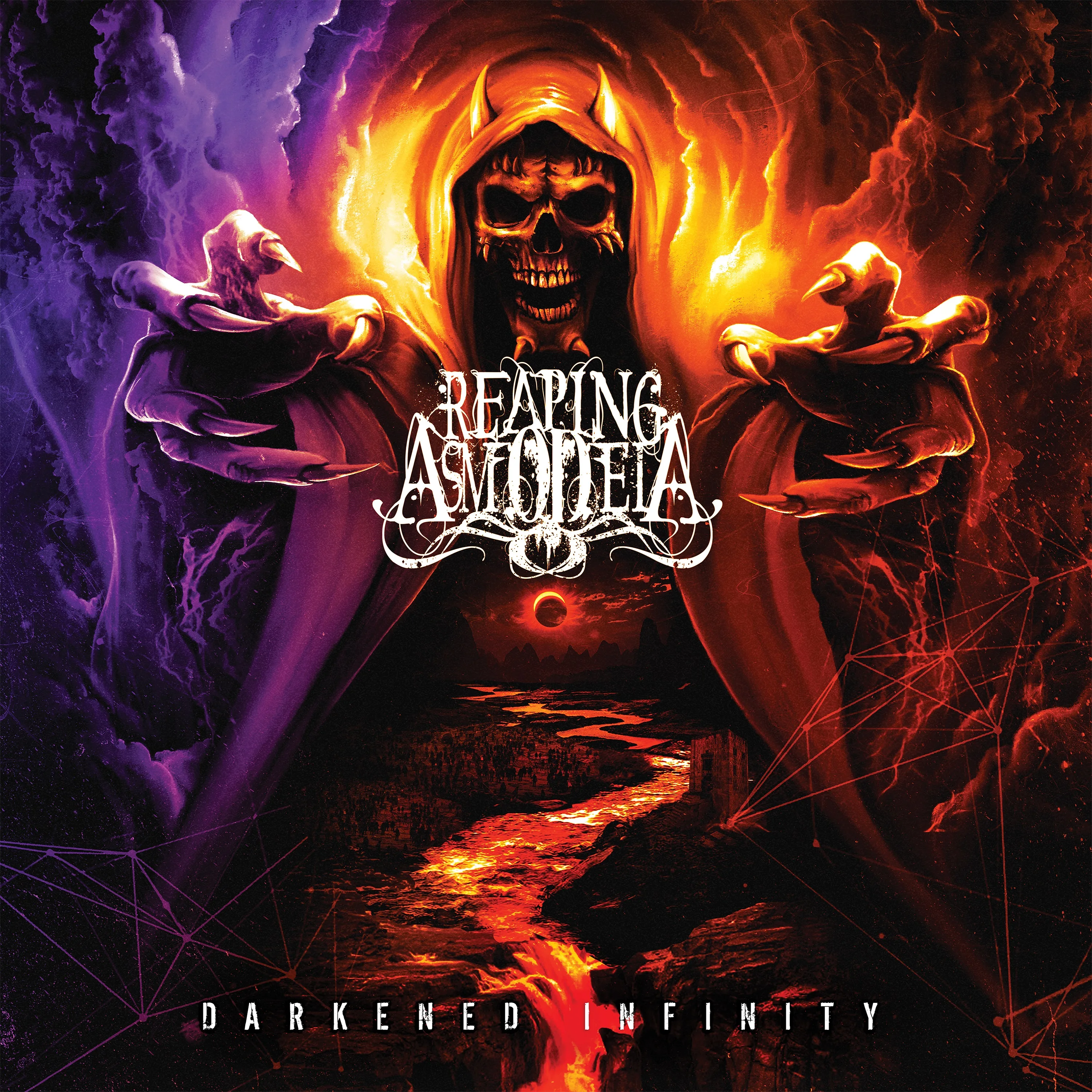 Official album cover art for the release Darkened Infinity by Reaping Asmodeia
