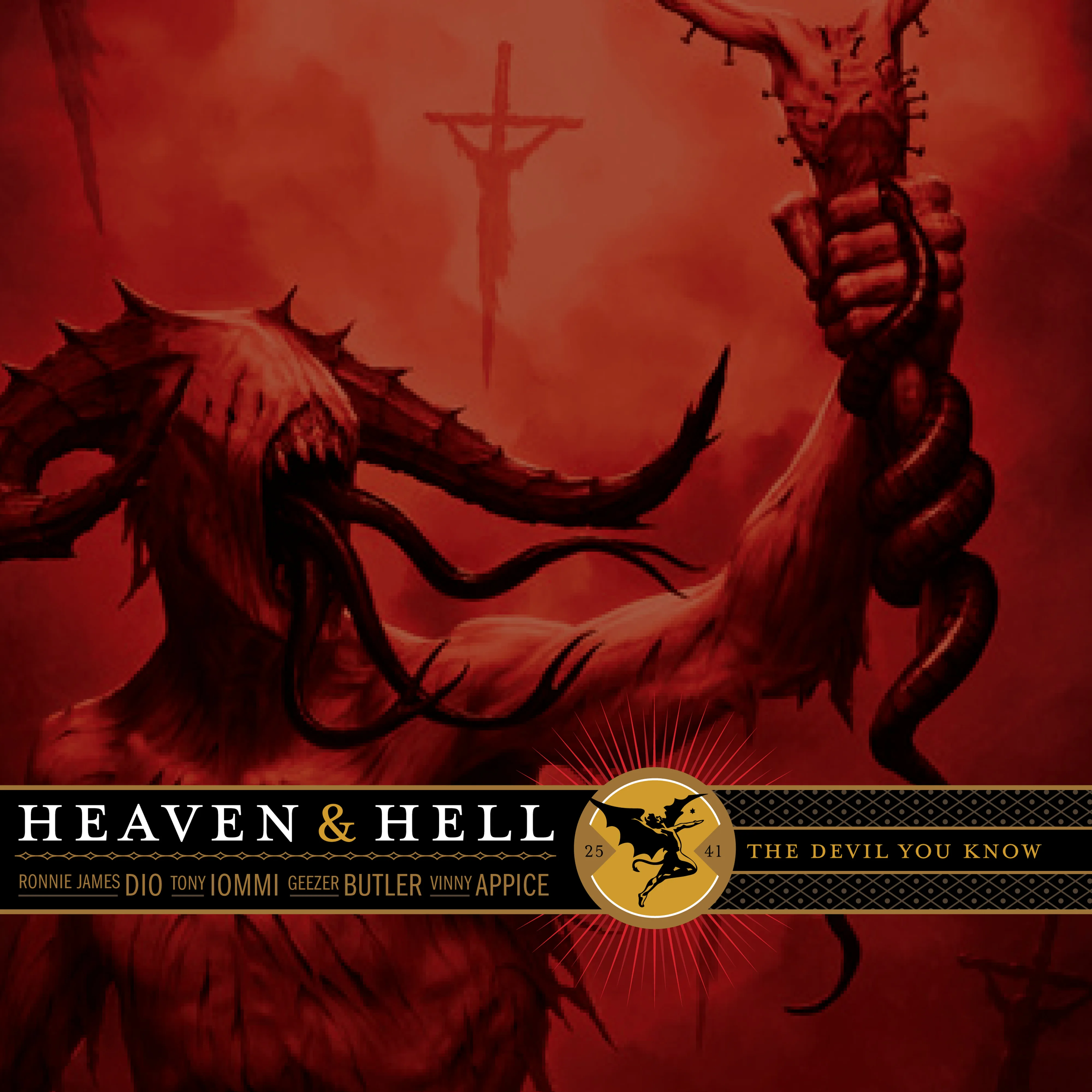 Official album cover art for the release The Devil You Know by Heaven & Hell