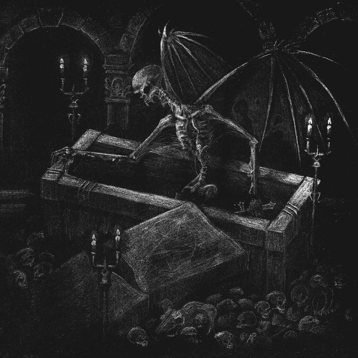 Official album cover art for the release Luciferian Torches by Satanic Warmaster