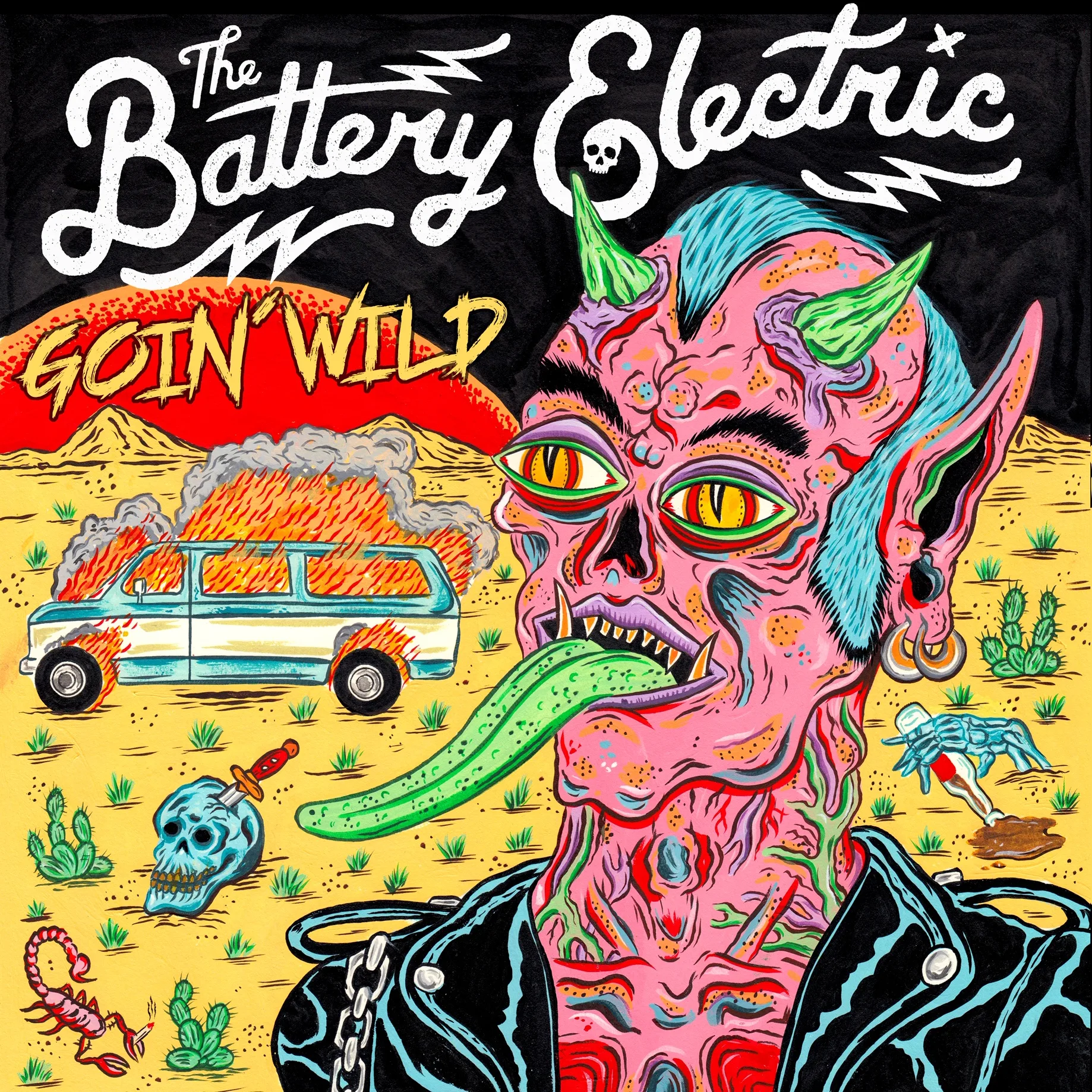 Official album cover art for the release Goin Wild by The Battery Electric